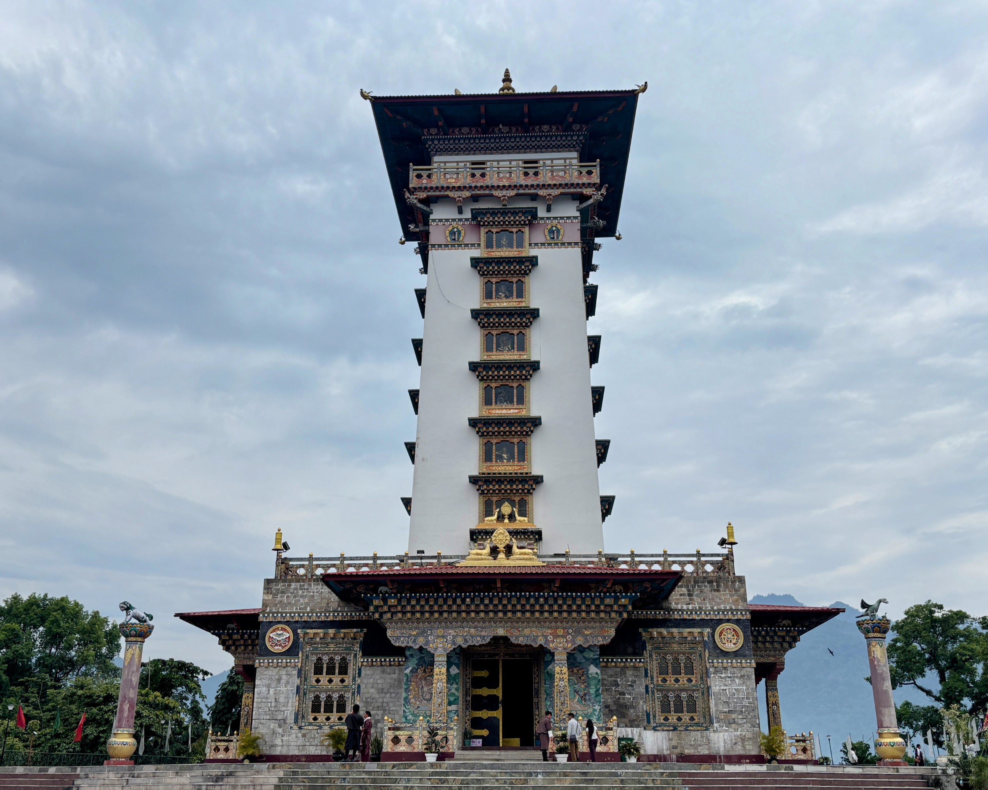 The 9 story tower that reminds of the tail of Jetsun Milarepa