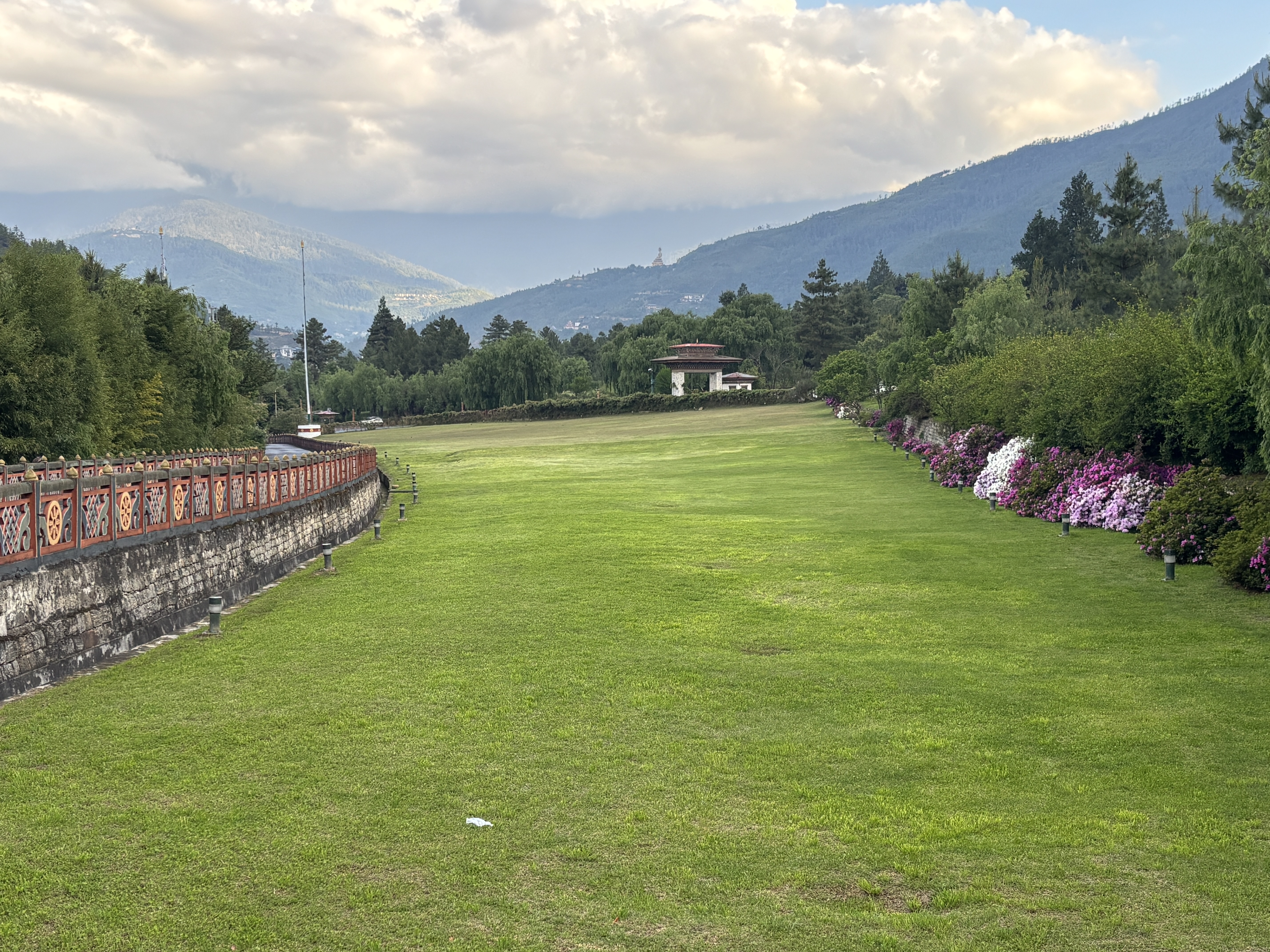Walking the Department of Local Governance grounds, quiet and well kept