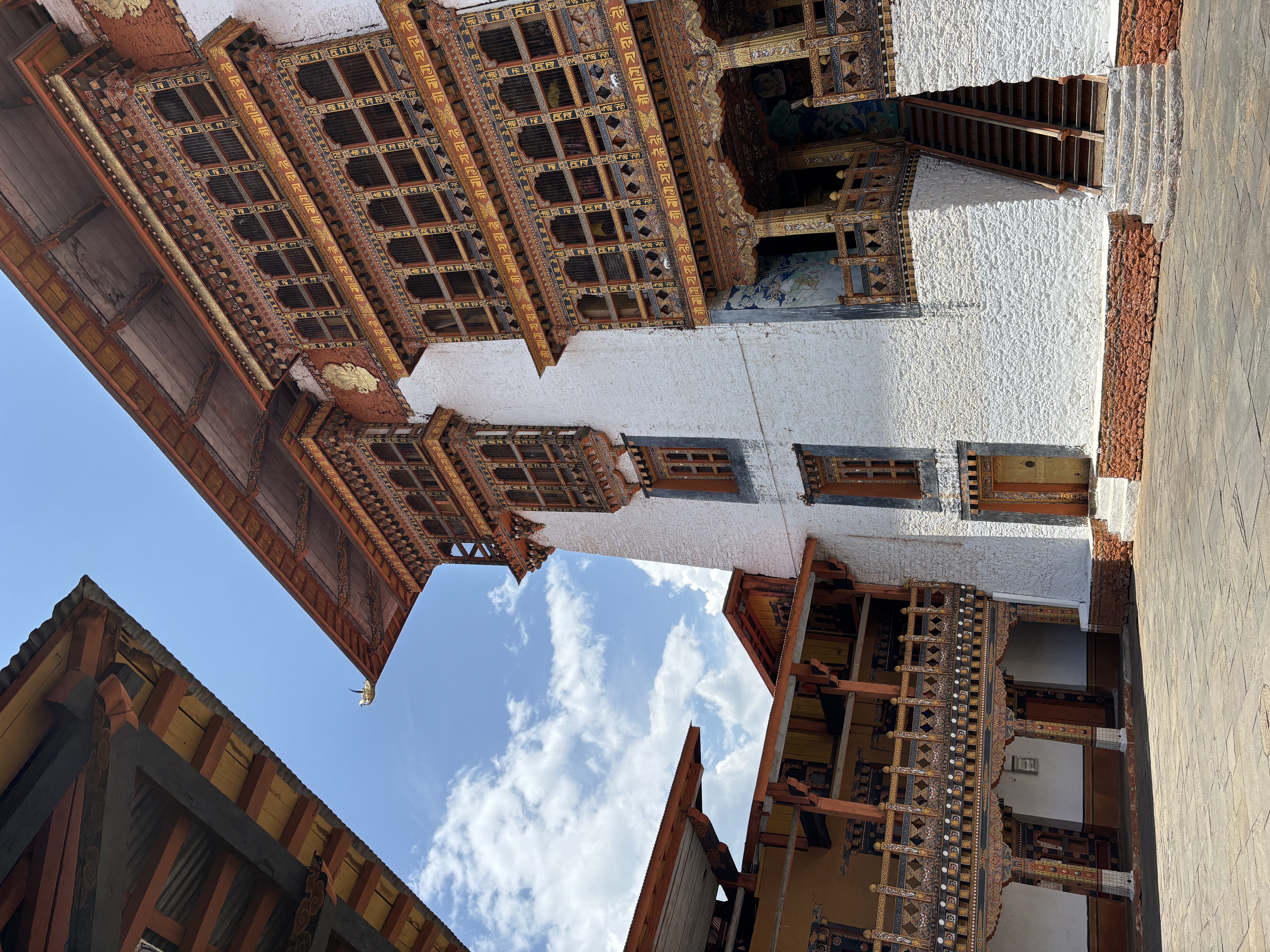 Inside the courtyard of Punakha Dzong