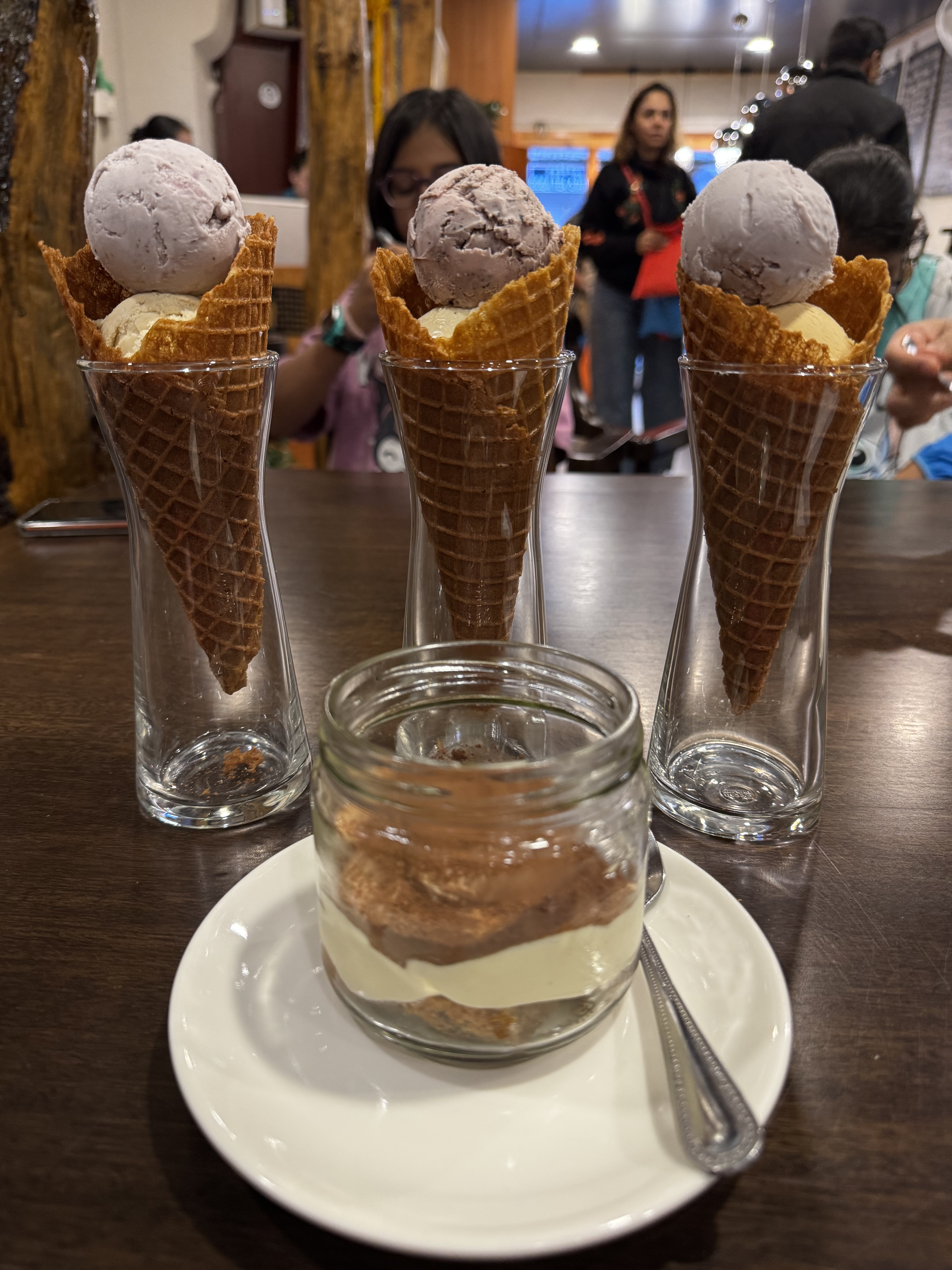 Ice creams at cafe brioche