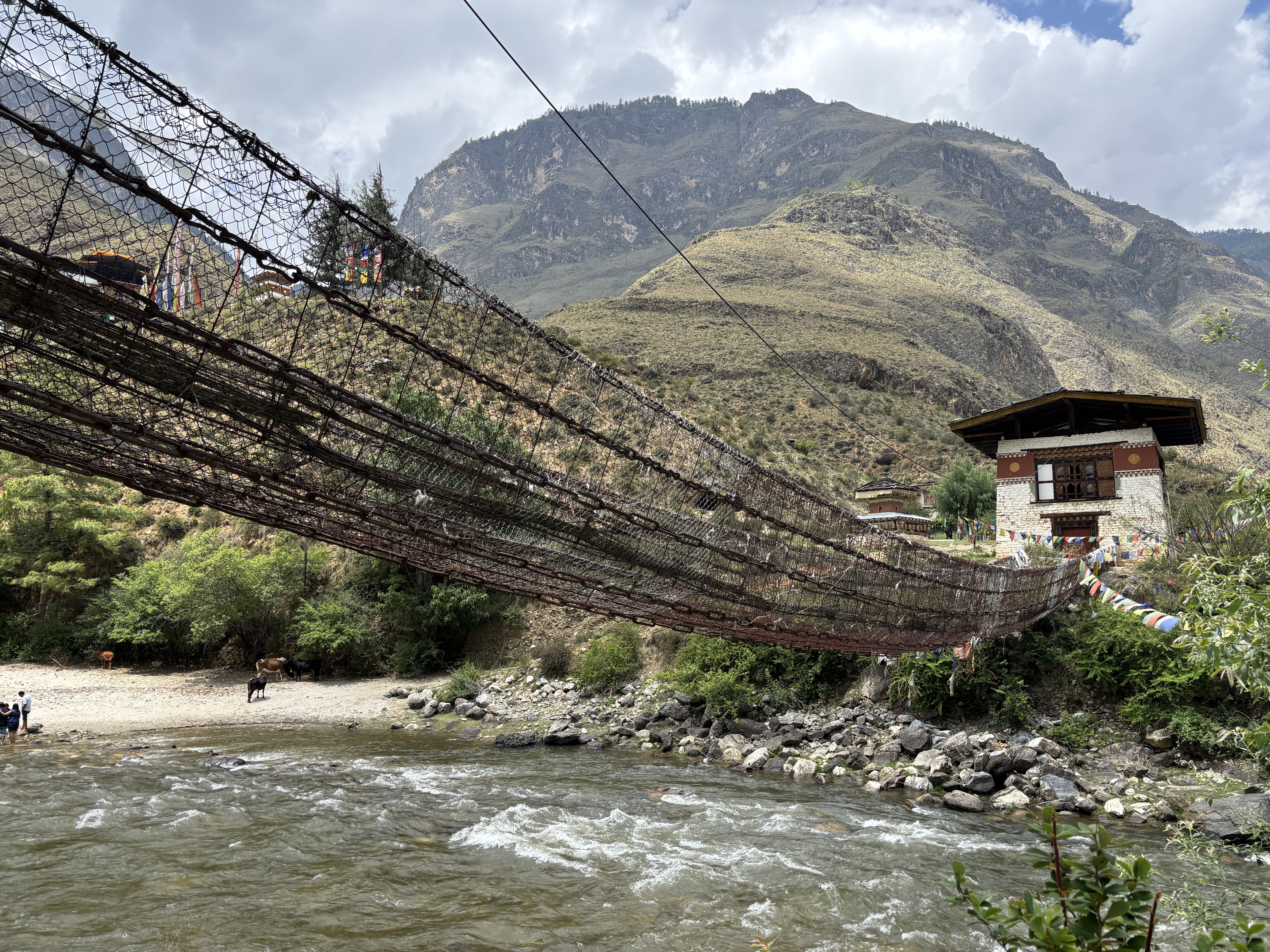 The old chain bridge as constructed by Thangtong Gyalpo