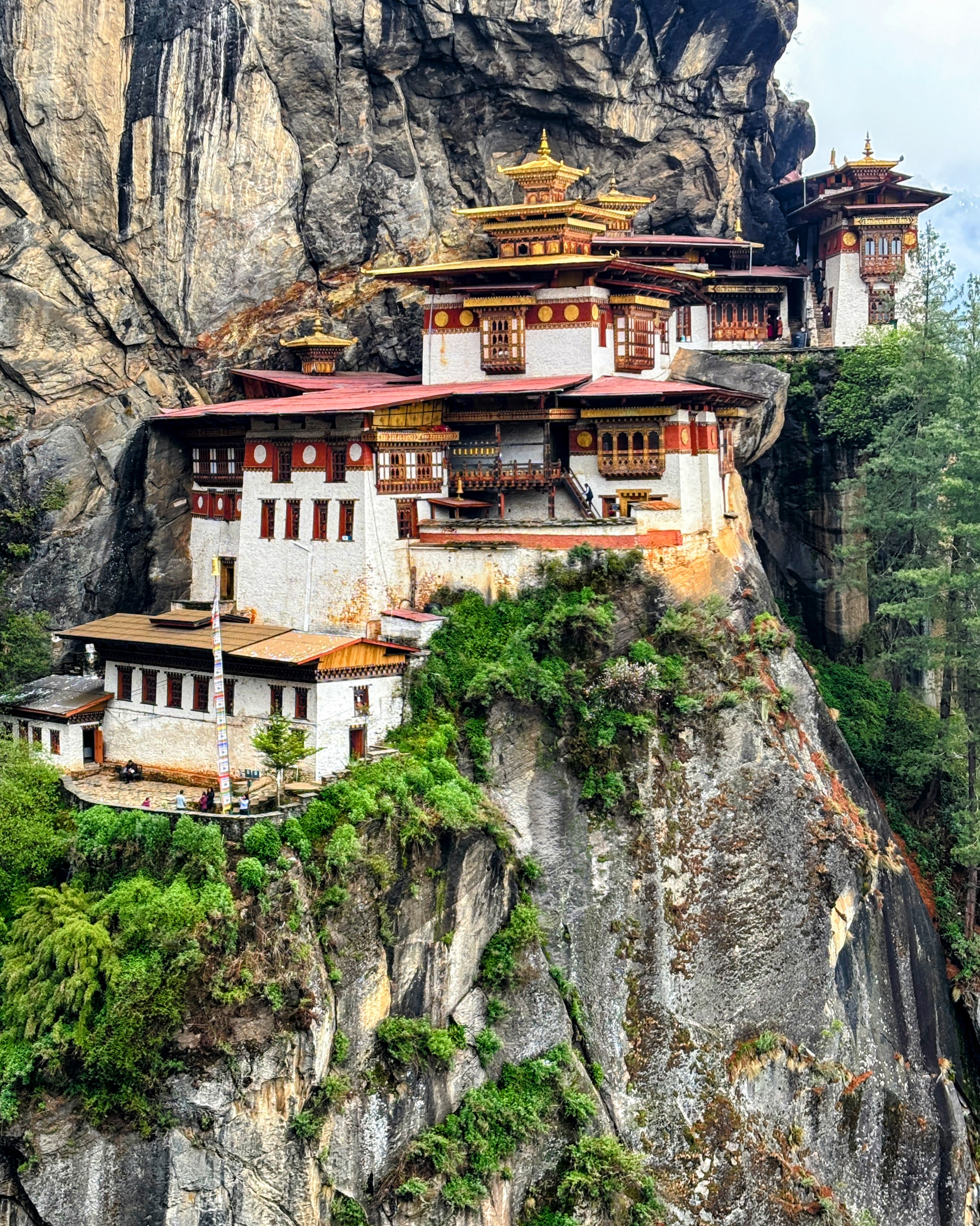 Tiger's Nest Monastery — clinging to the cliff face, exactly as the photos promise