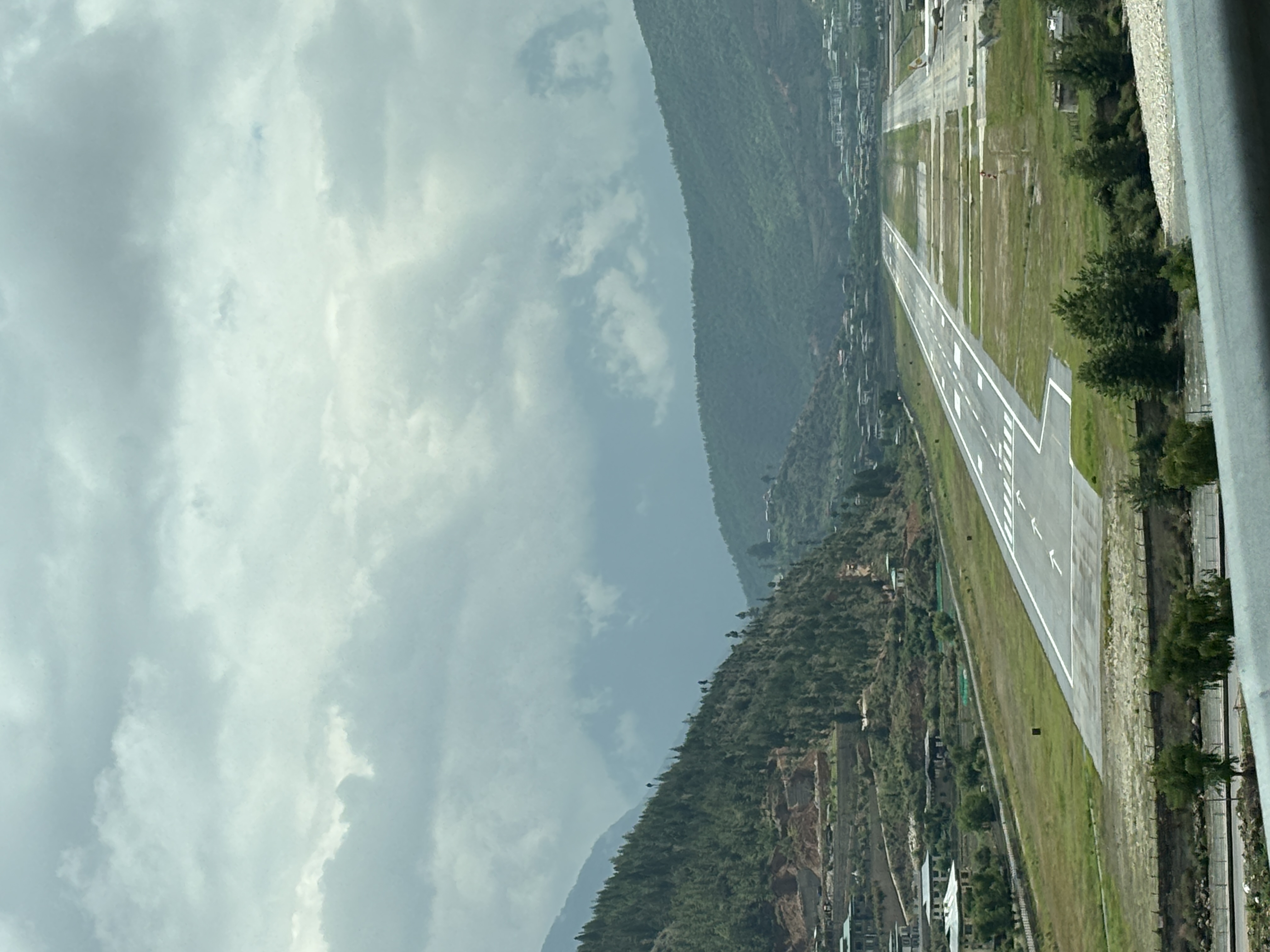 Paro airport runway view