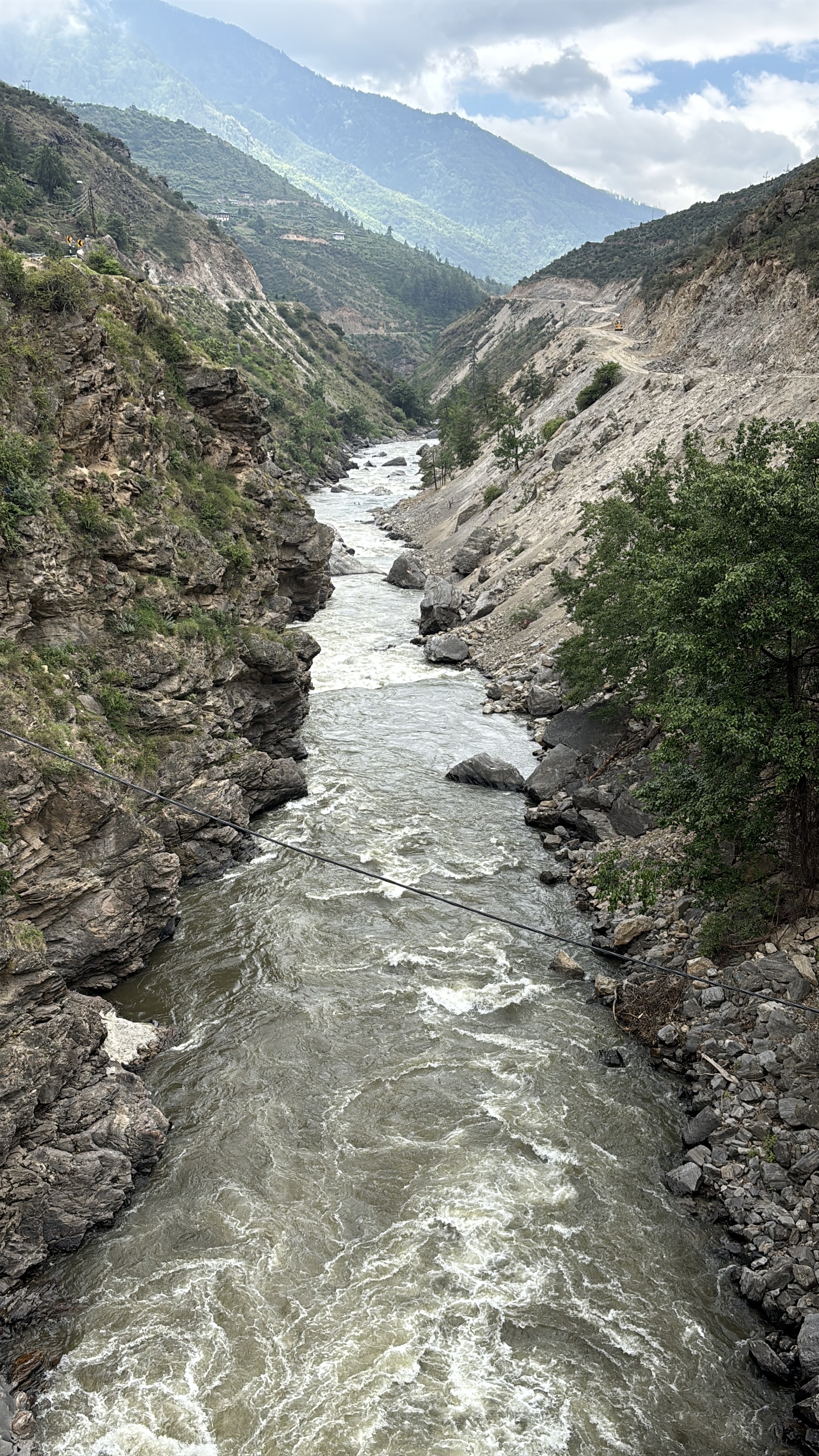 River after confluence