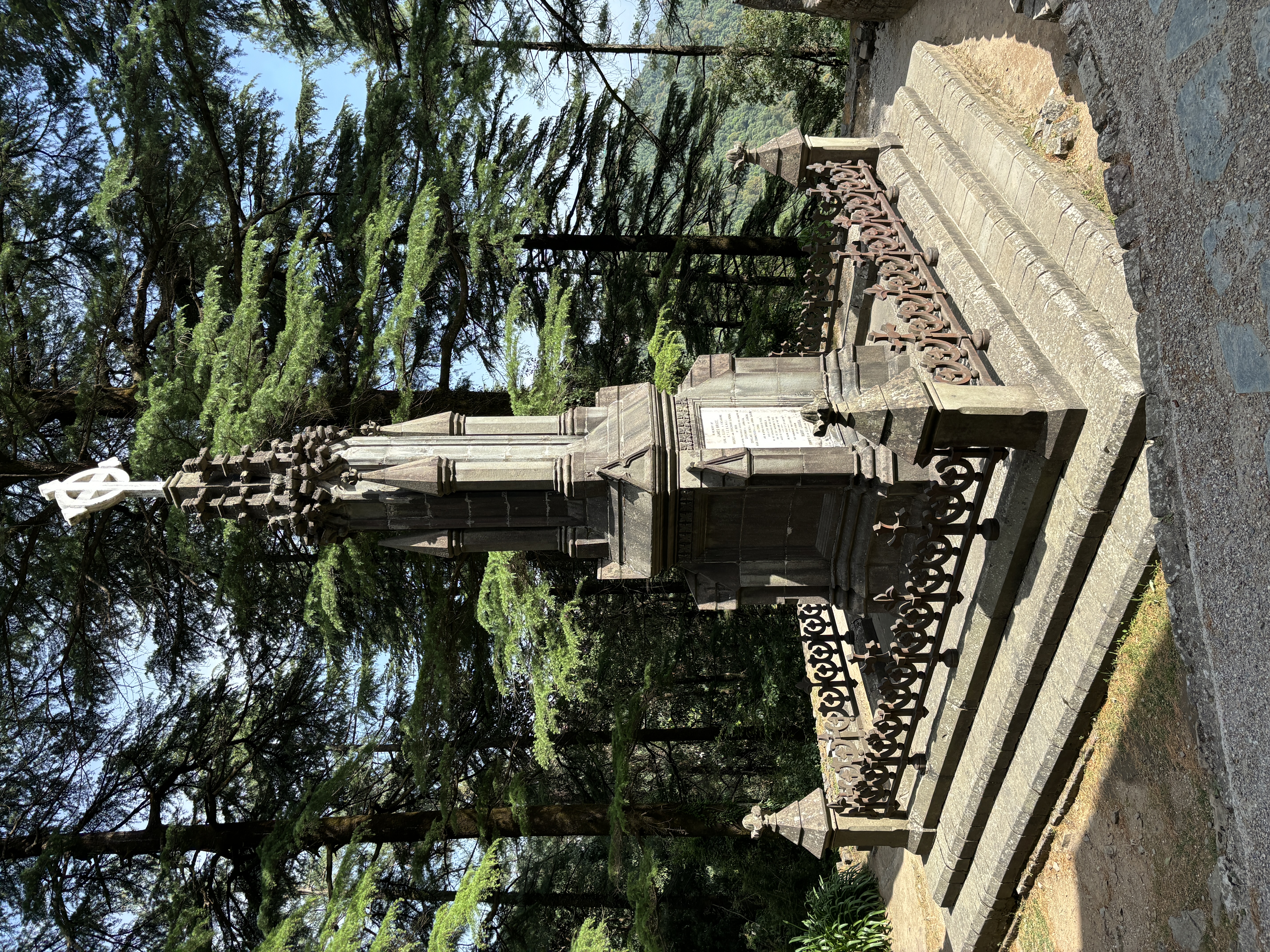 Areas around church
