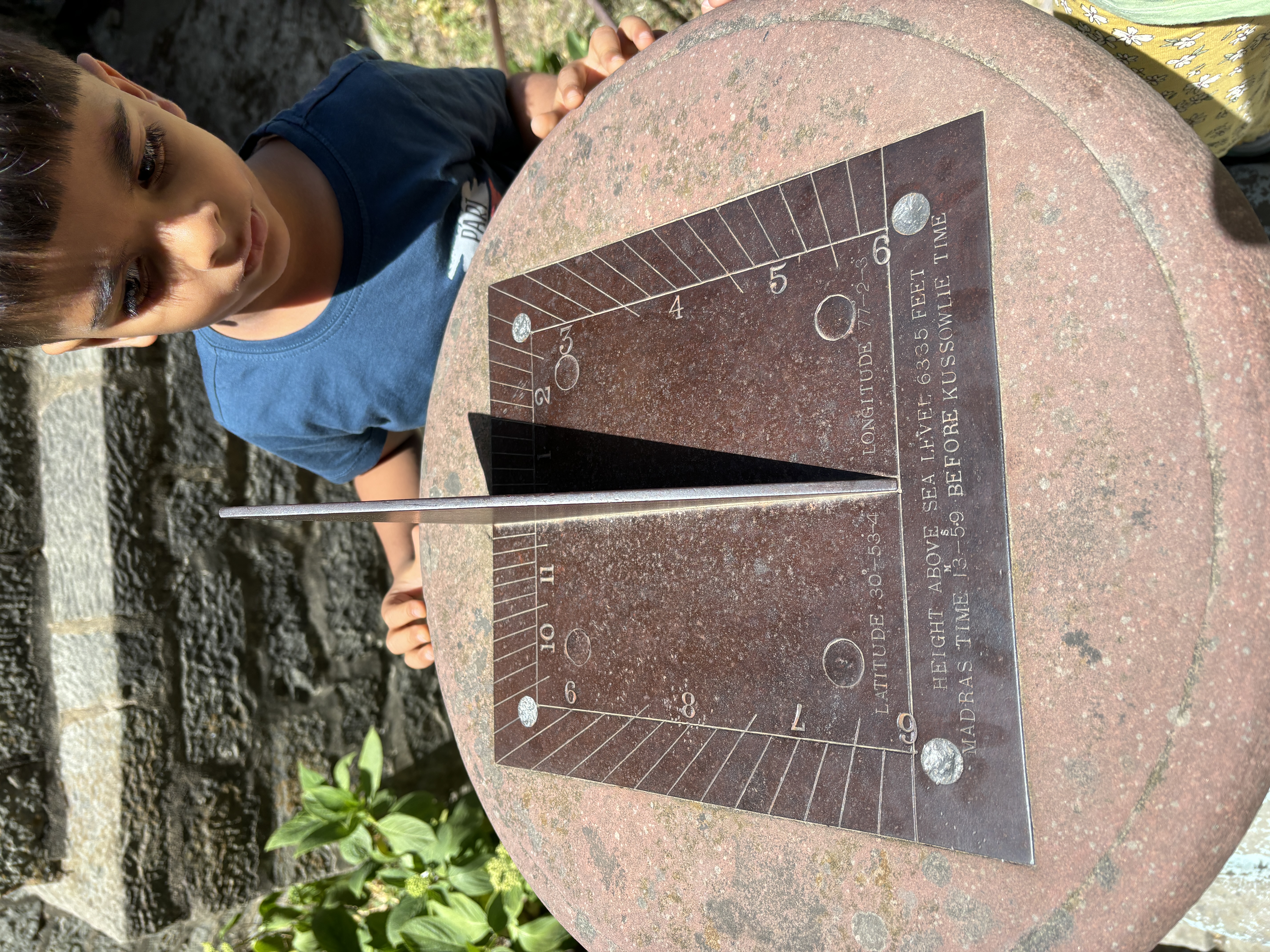 An old installation of the sundial at the Church of England