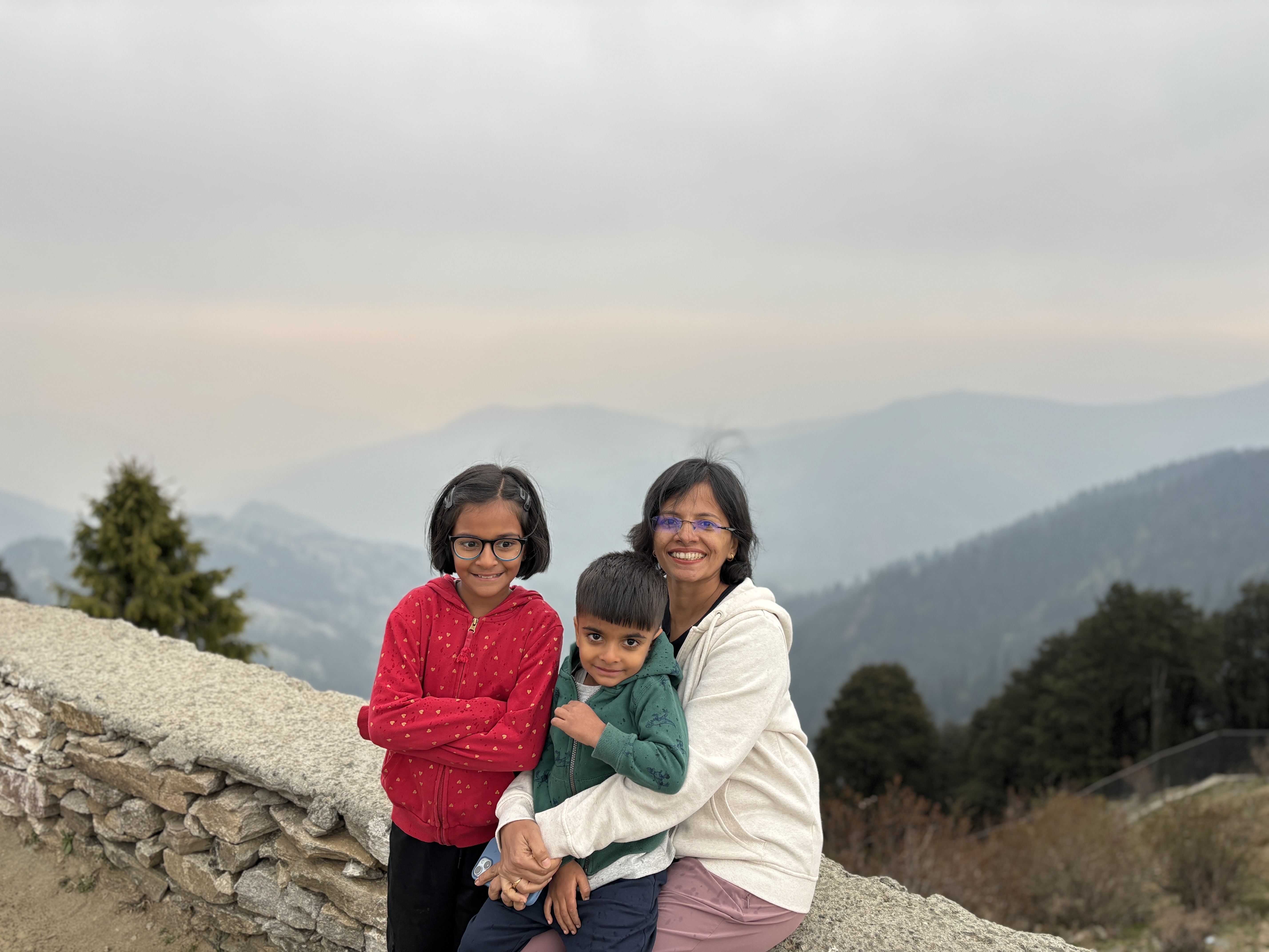 Posing with the beautiful views in the backdrop
