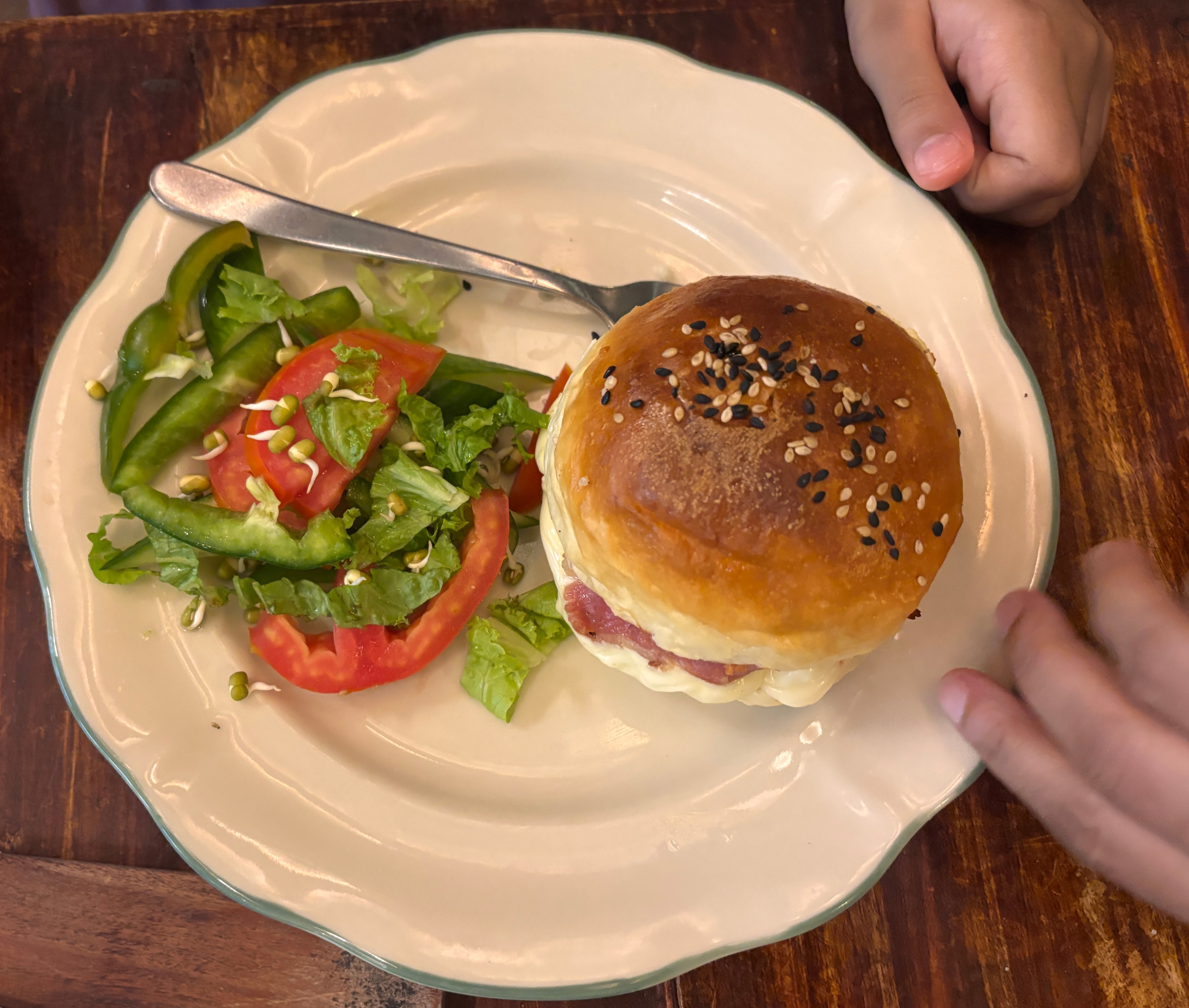 Breakfast spread at Cafe Inda