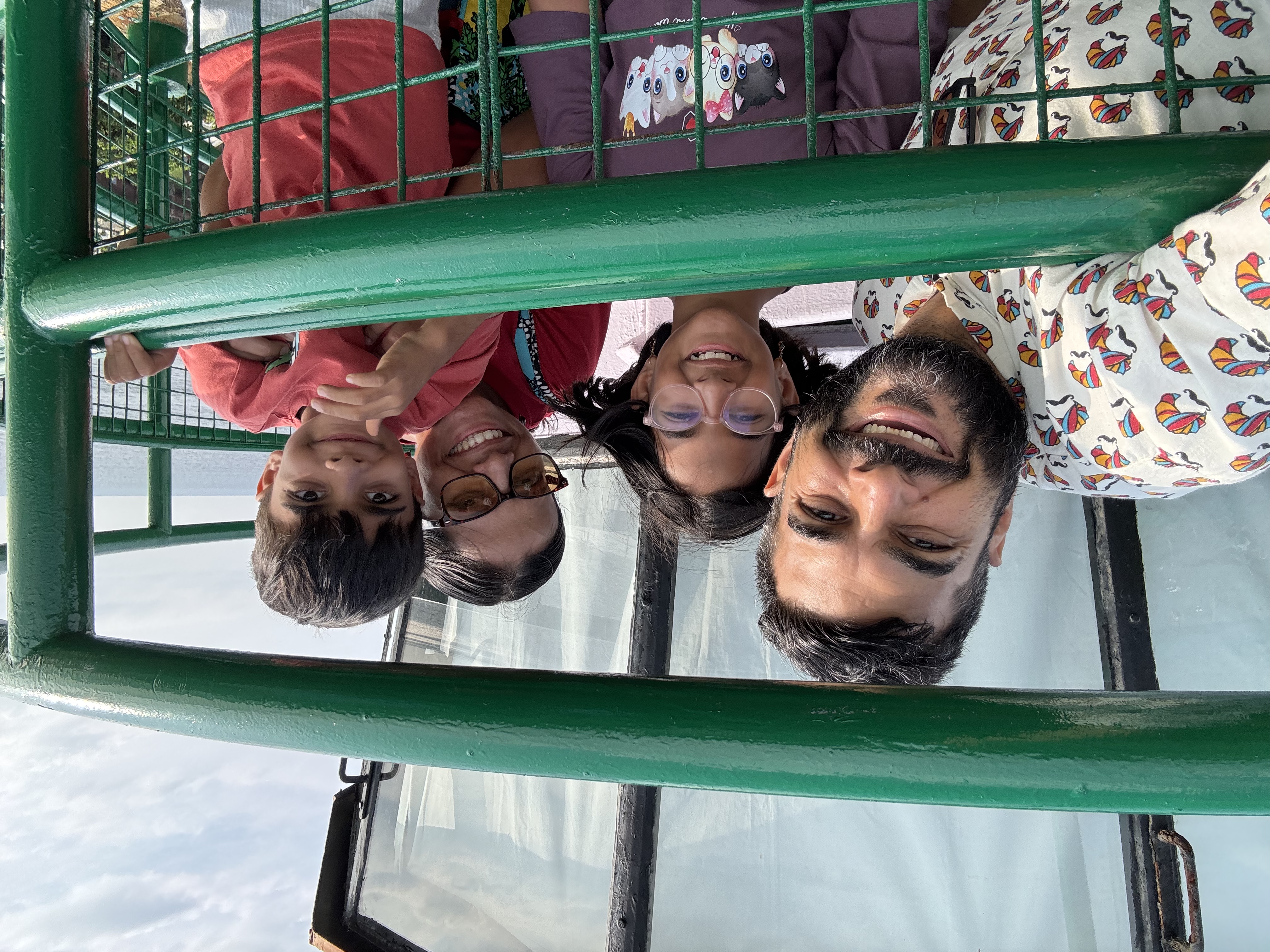 At the top of the lighthouse