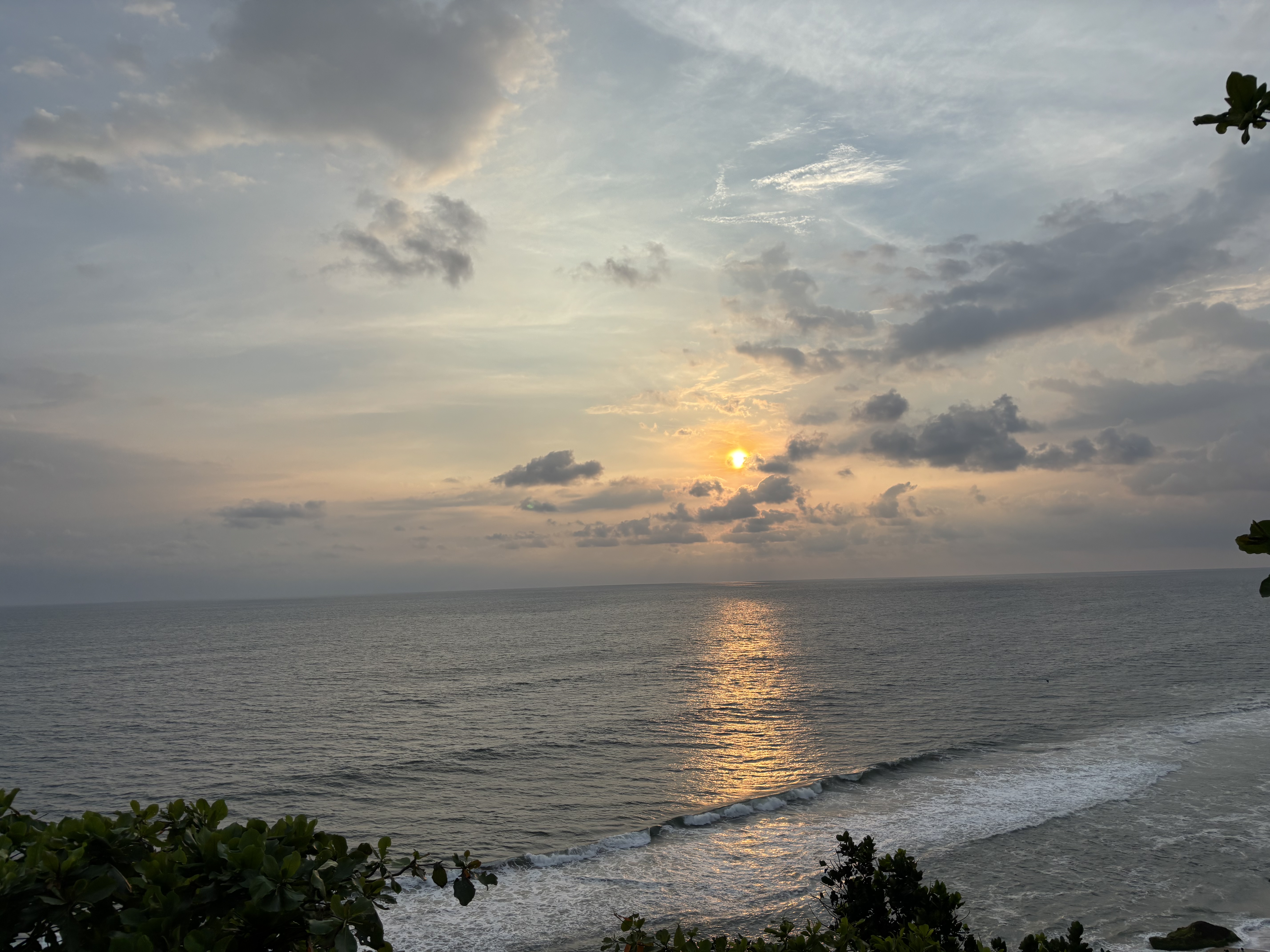Sunset from the cottage porch