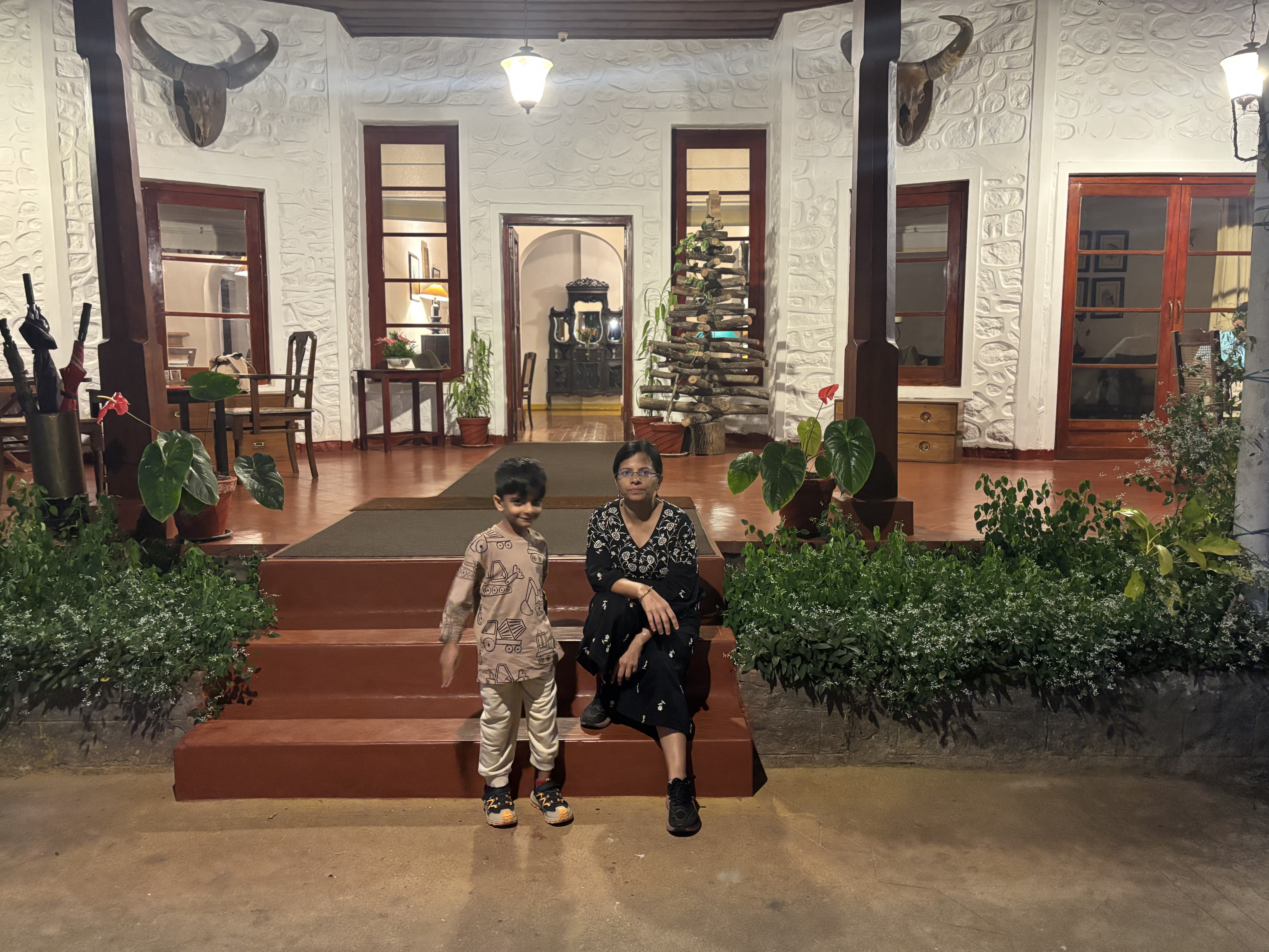 The porch of our bungalow at Sinnadorai
