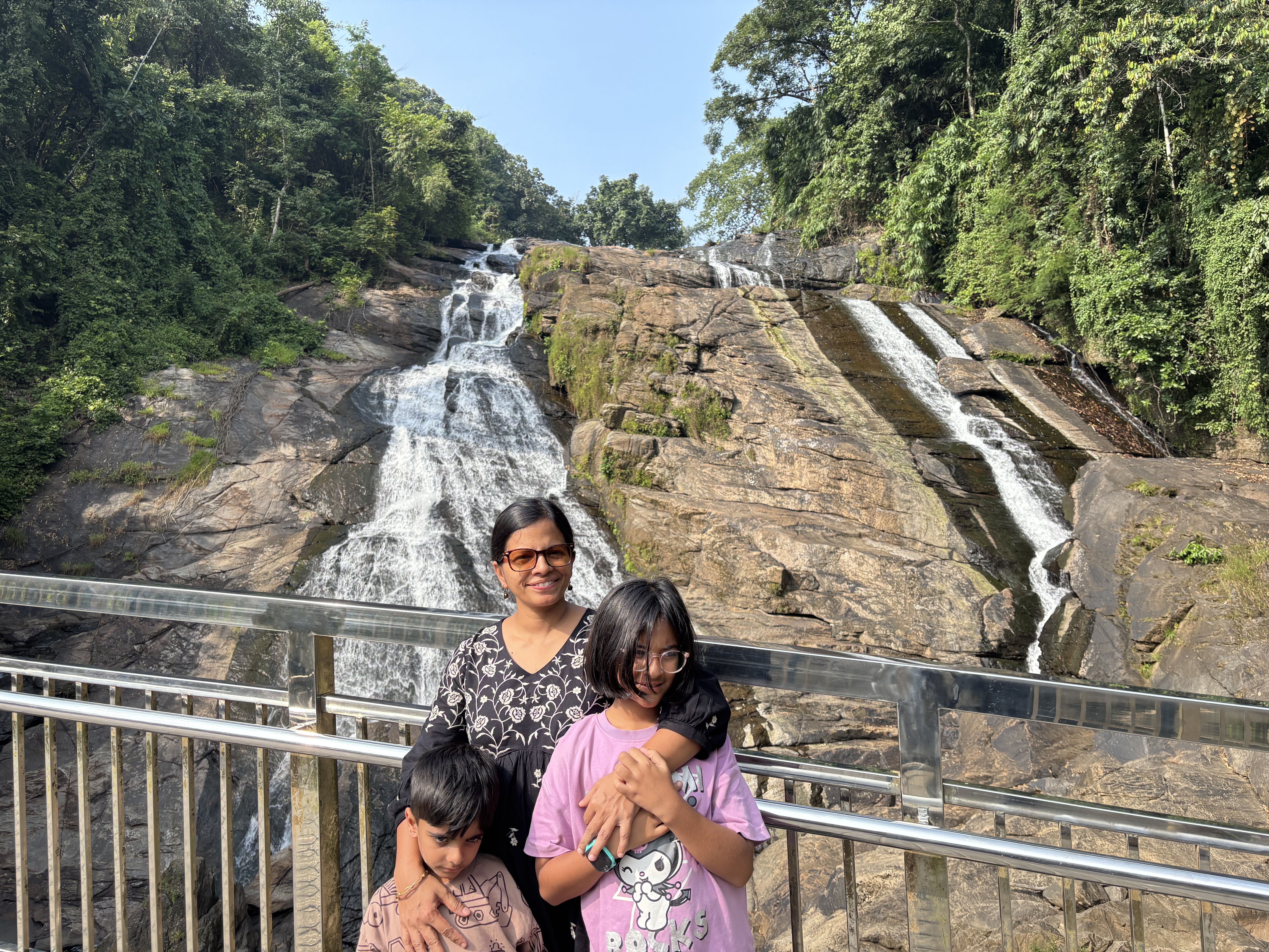 Athirapalli waterfall with very little water