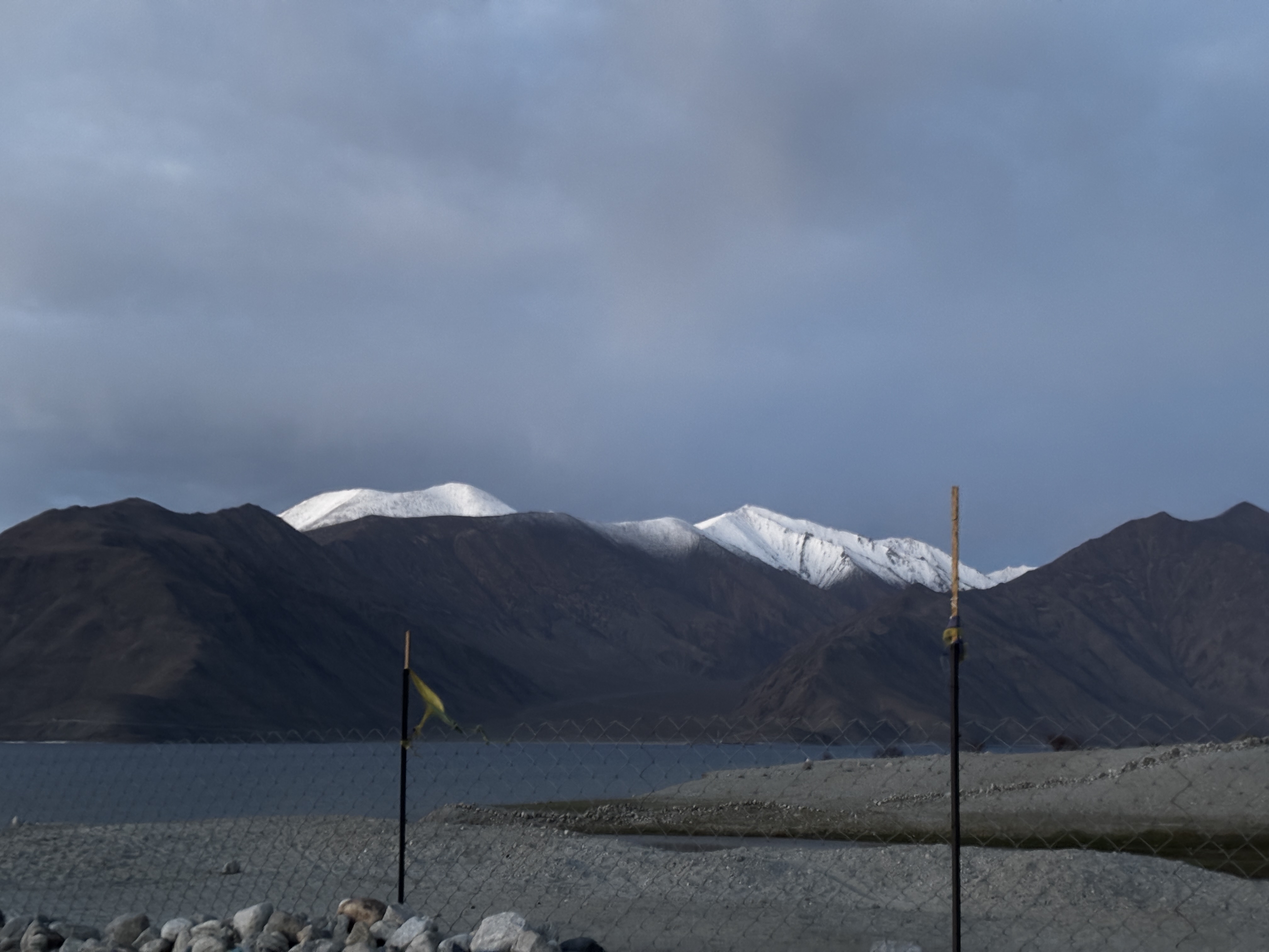 Dramatic mountain scenery near Pangong Tso