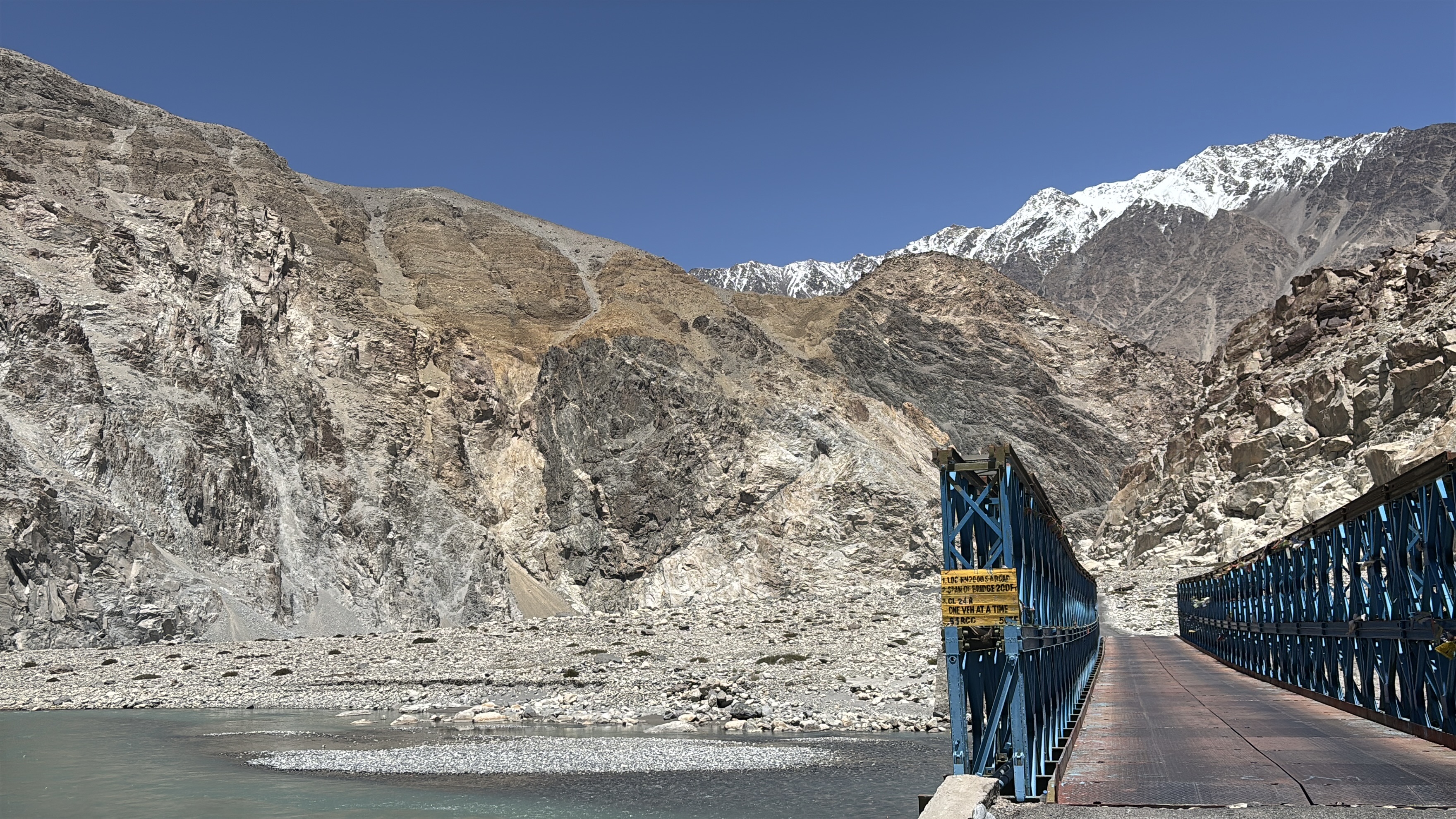 Crossing bridges over mountain streams