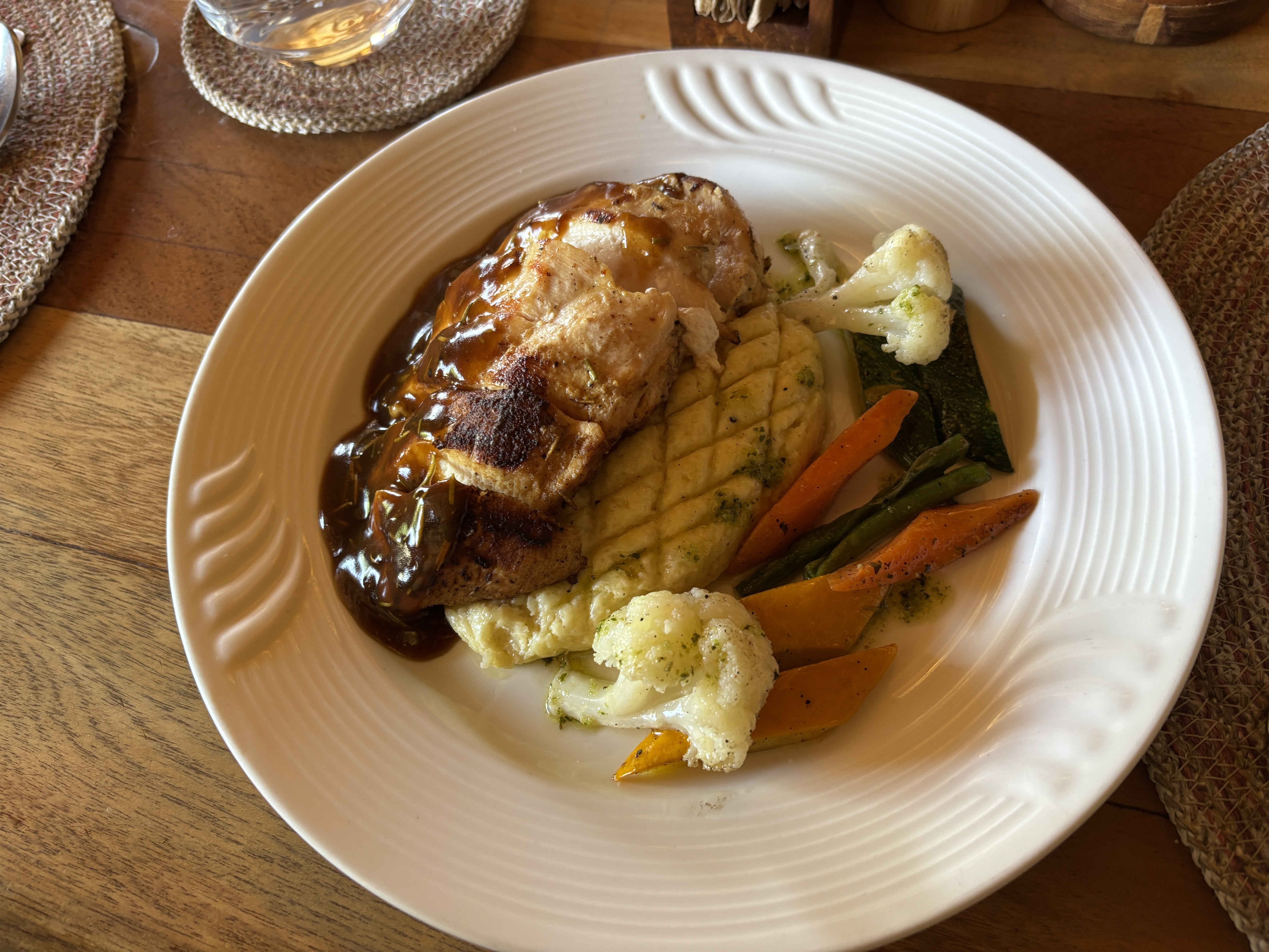 Delicious organic lunch at the retreat