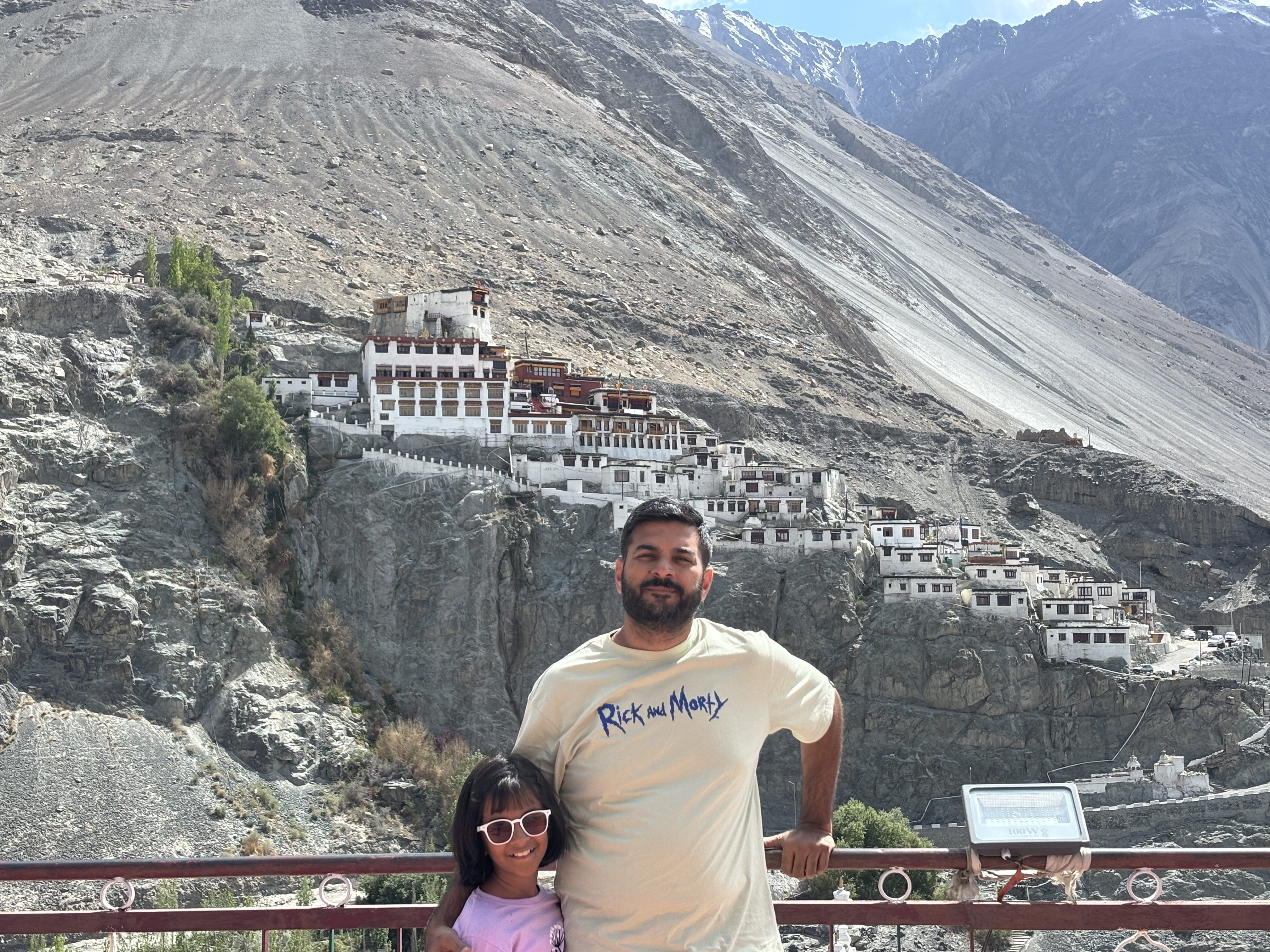 Morning views of Nubra Valley's unique desert landscape