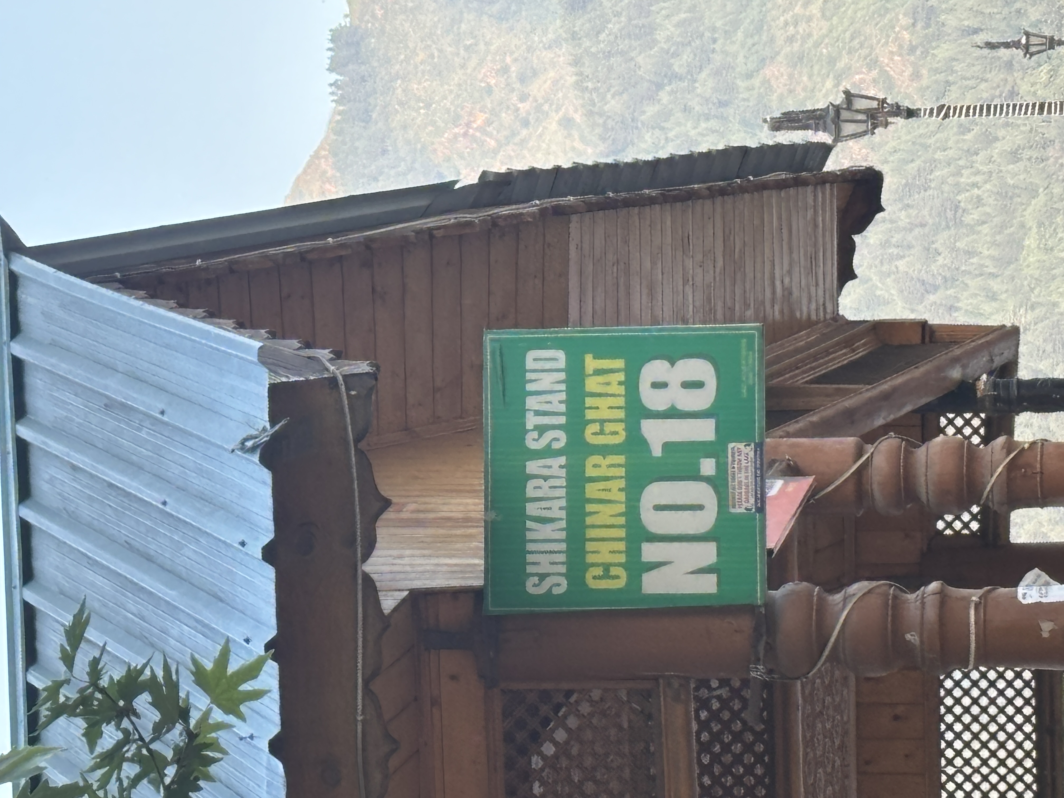 Numbered ghats along the shore of Dal lake for Shikara rides