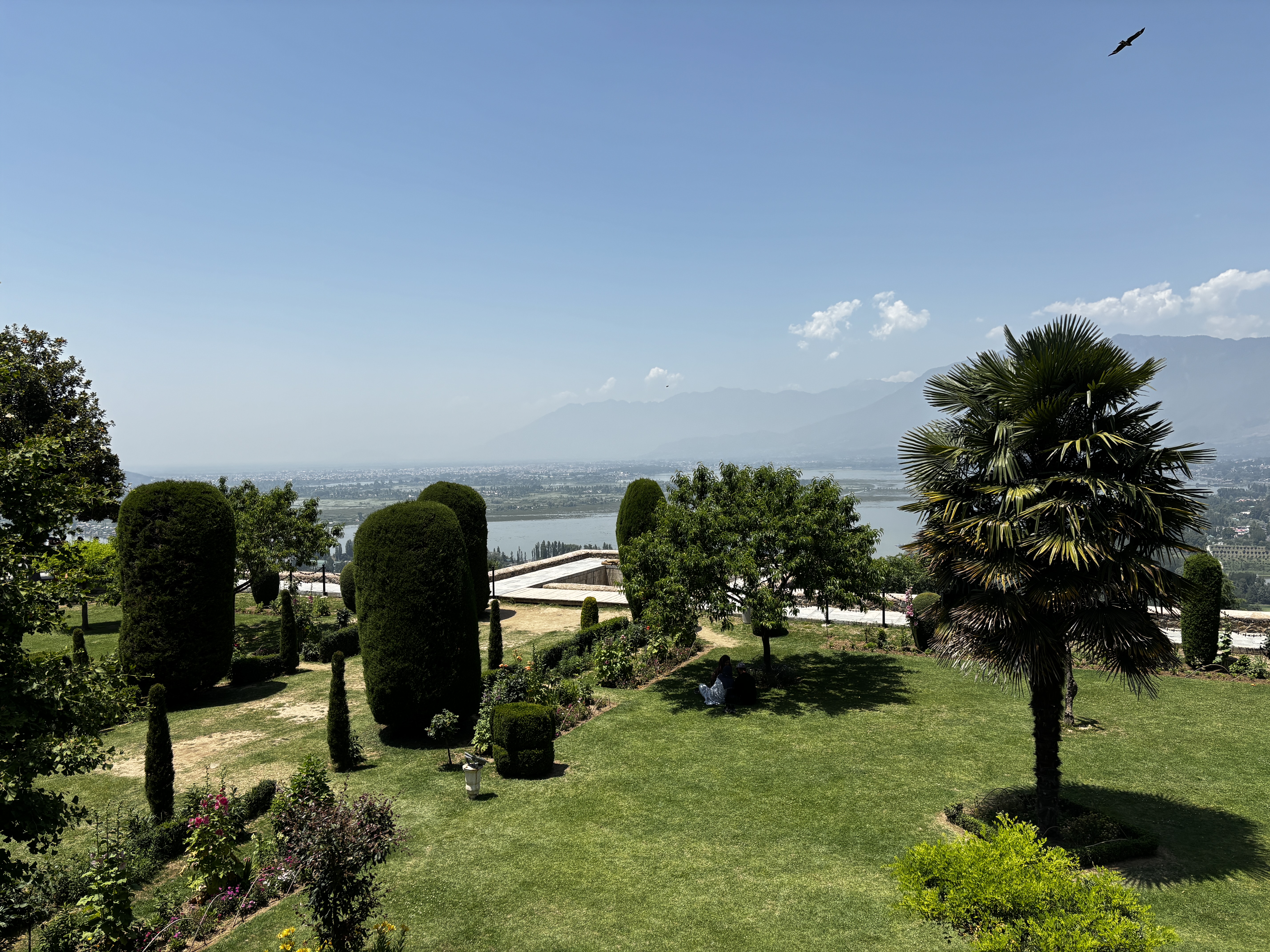 Breathtaking views of Dal Lake from Pari Mahal terraced gardens