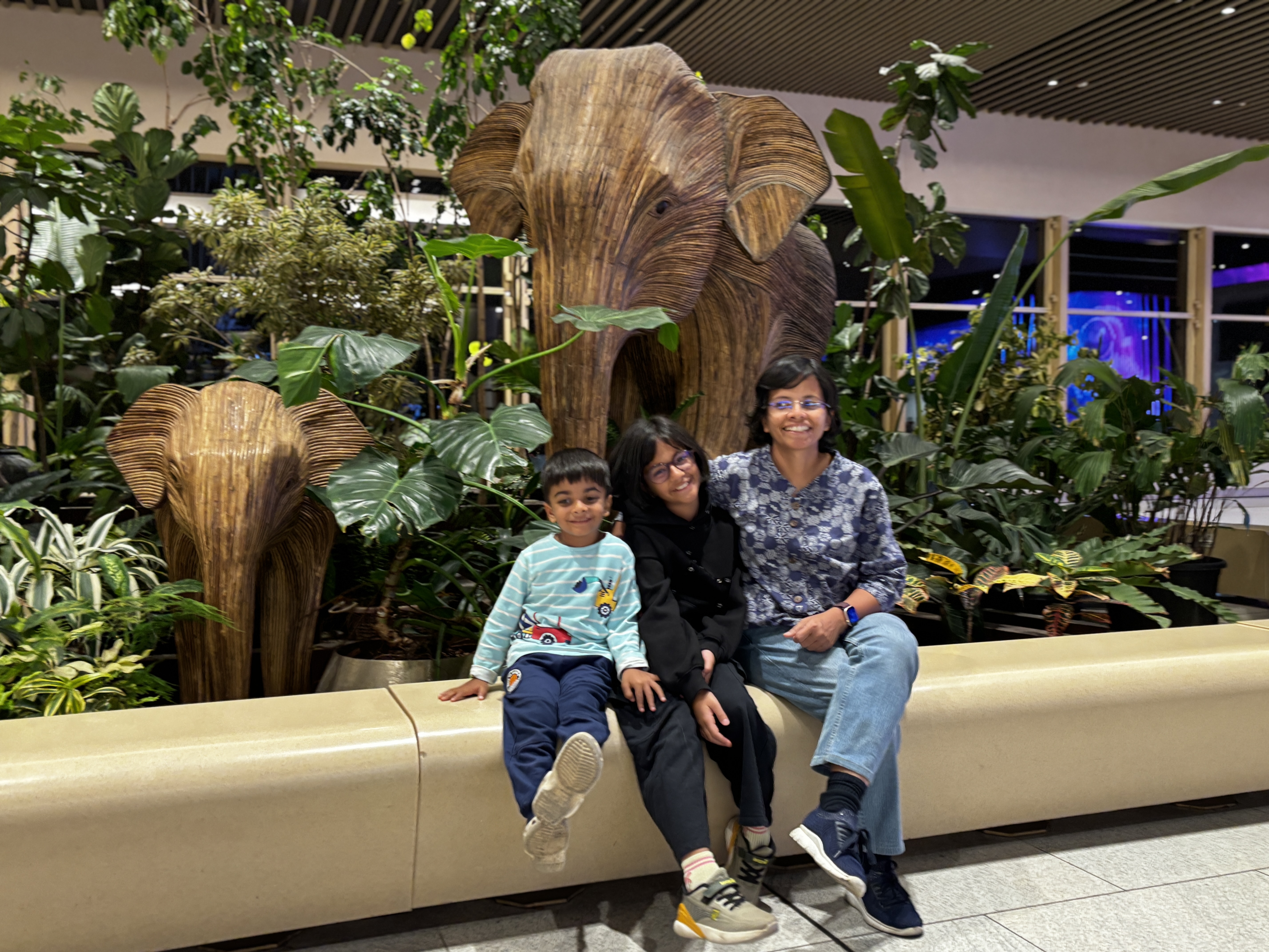 Finally back home at Bangalore airport - the end of our amazing 22-day adventure