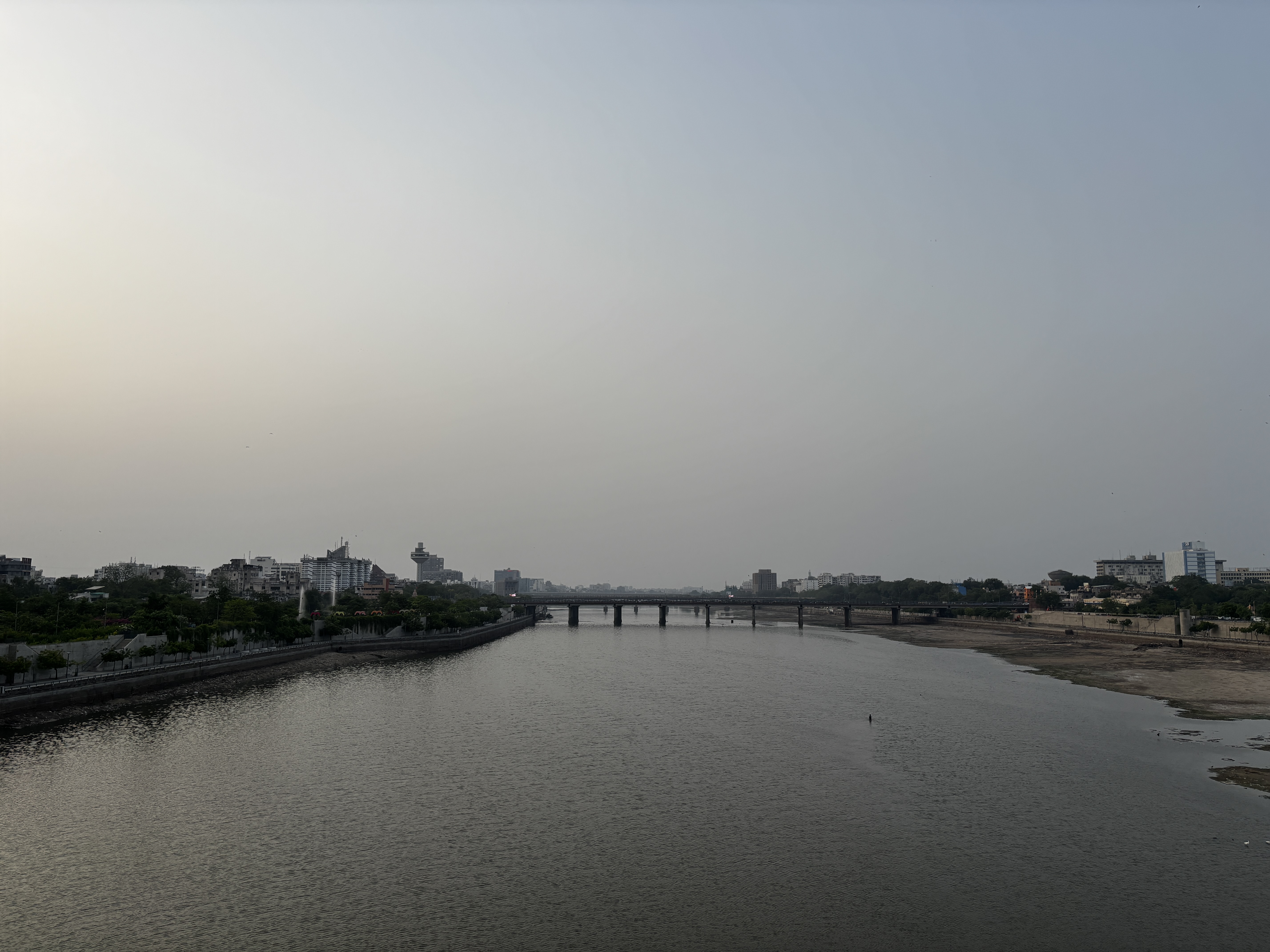 Views of the Sabarmati river from the city