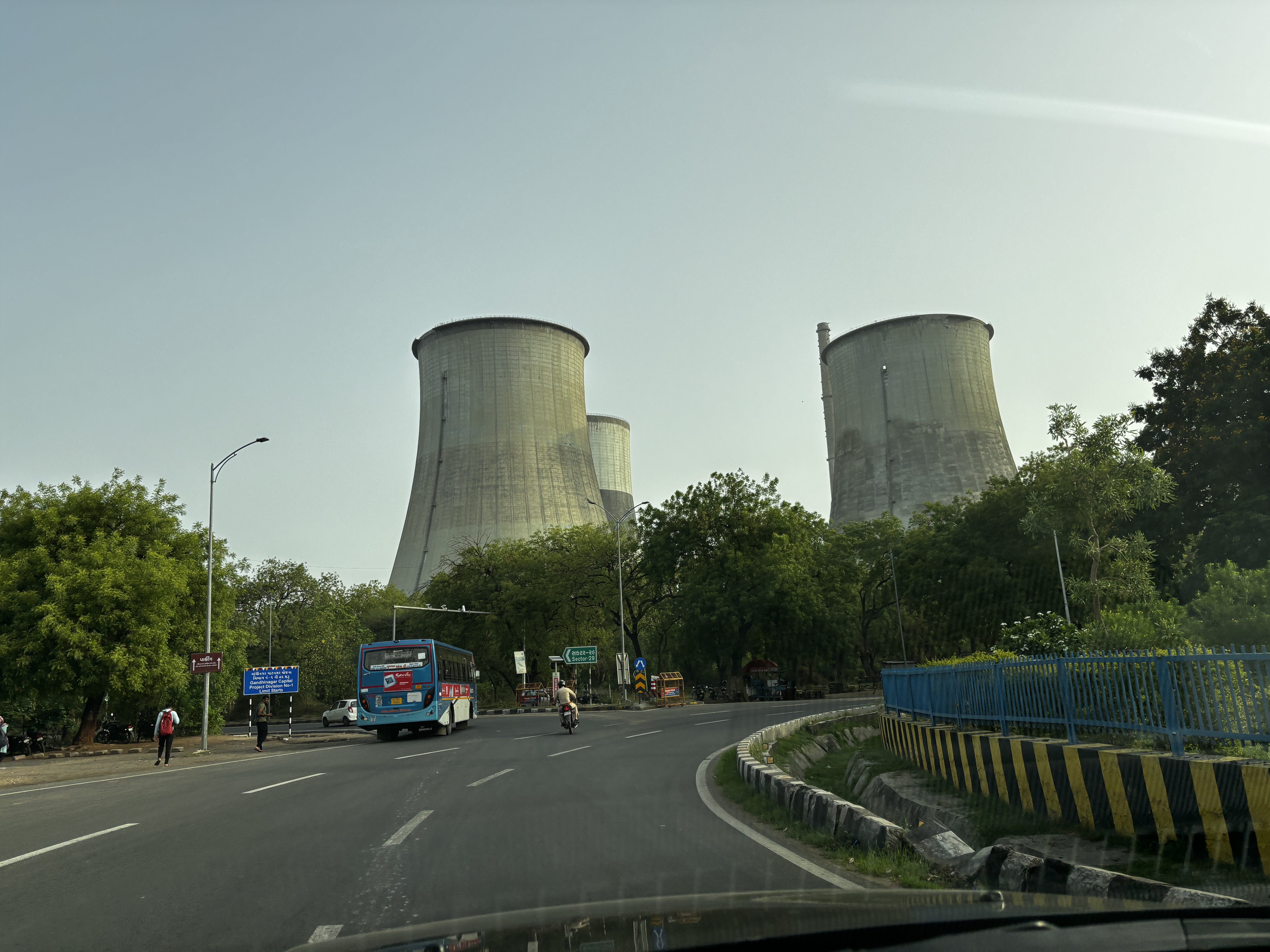 Gandhinagar Thermal Power plant as we exit Ahemdabad