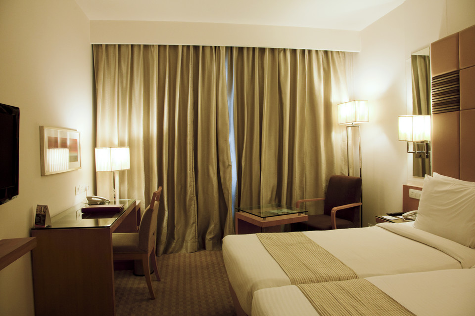 Hotel room, a bit compact for 4