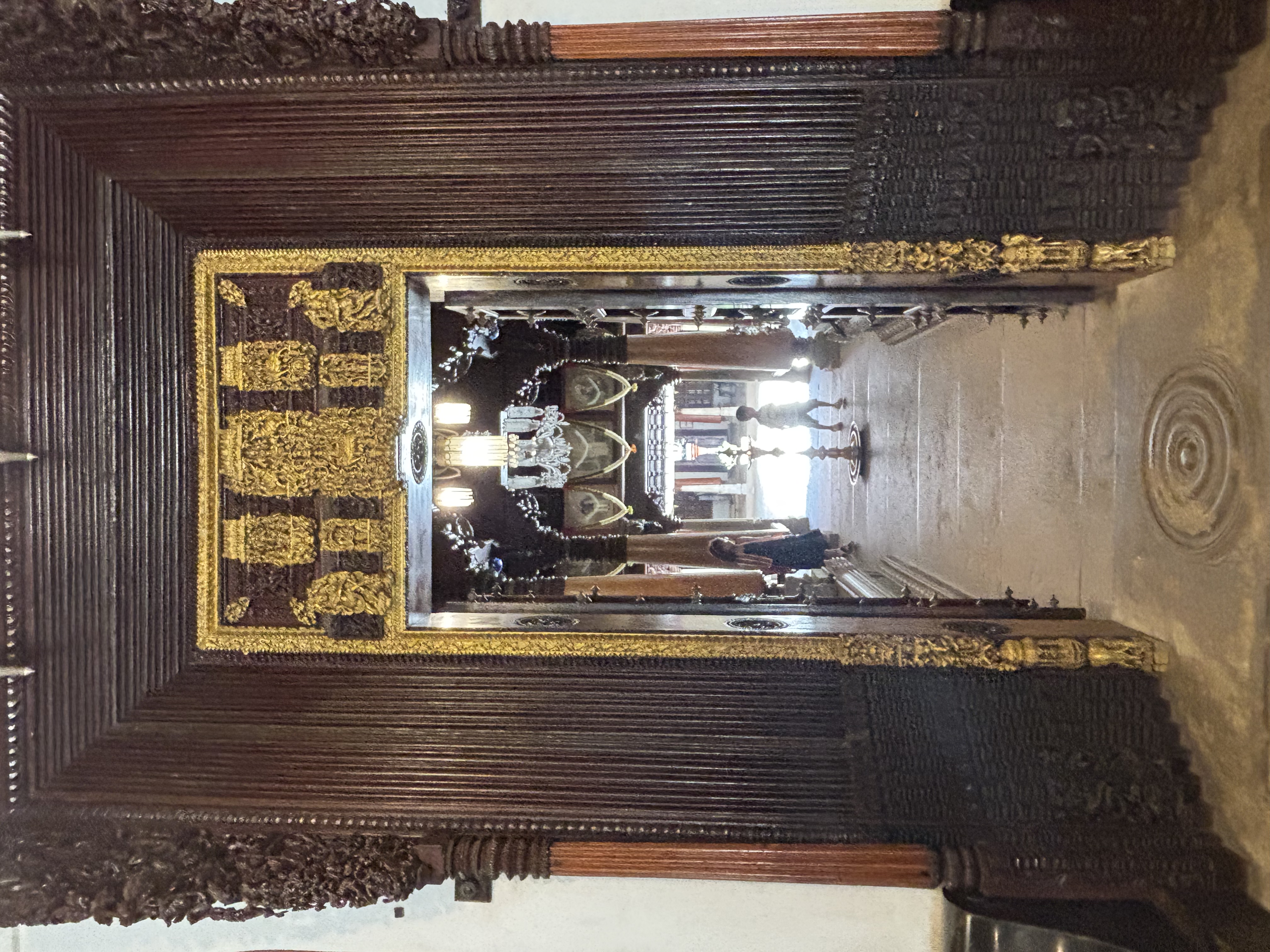 The exquisitely carved doors for the second entrance to the haveli's veranda