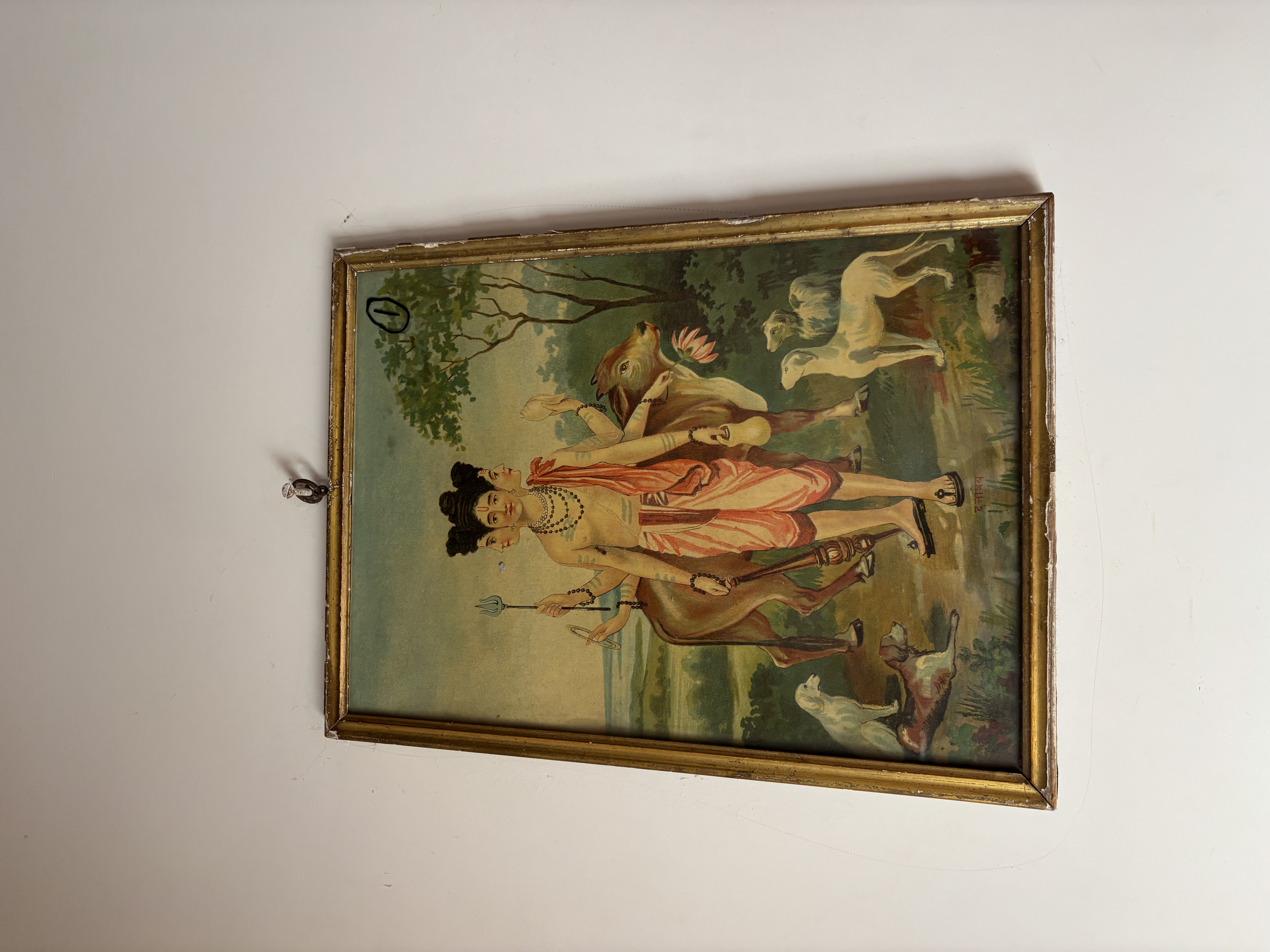 Frames on the walls in the room