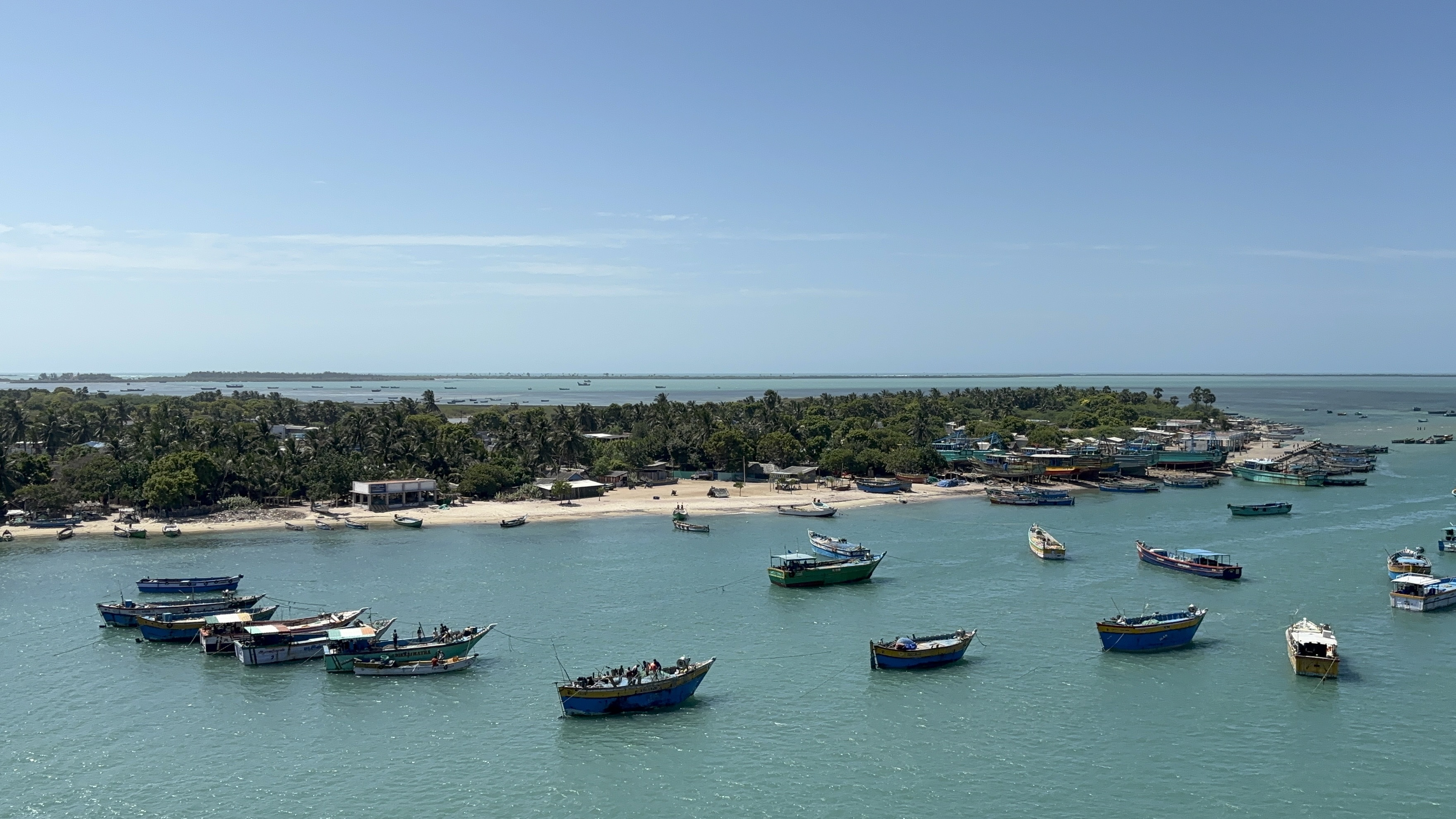 View from the pamdan bridge while leaving Rameshwaram
