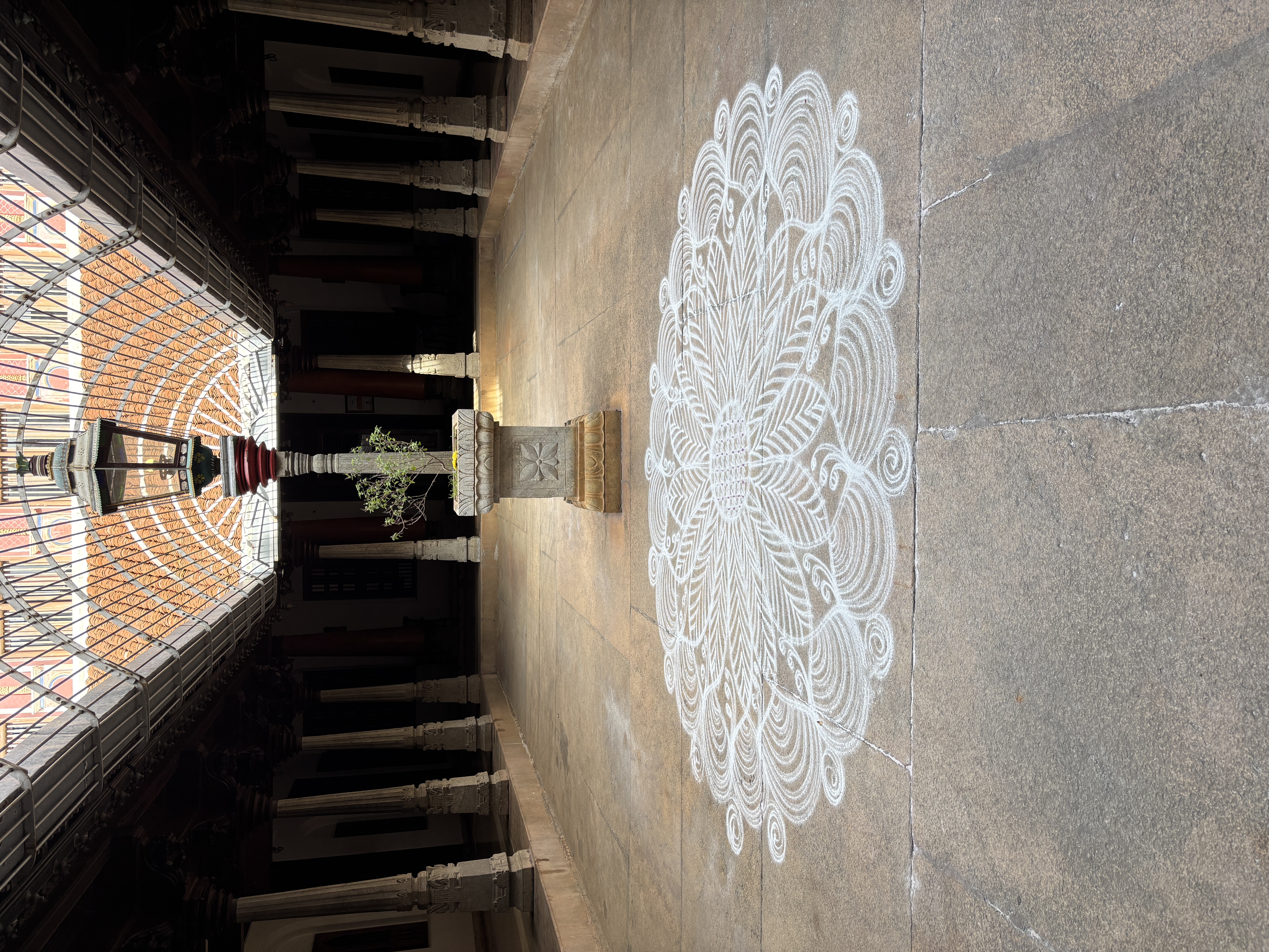 A veranda in the Chidambaram Vila