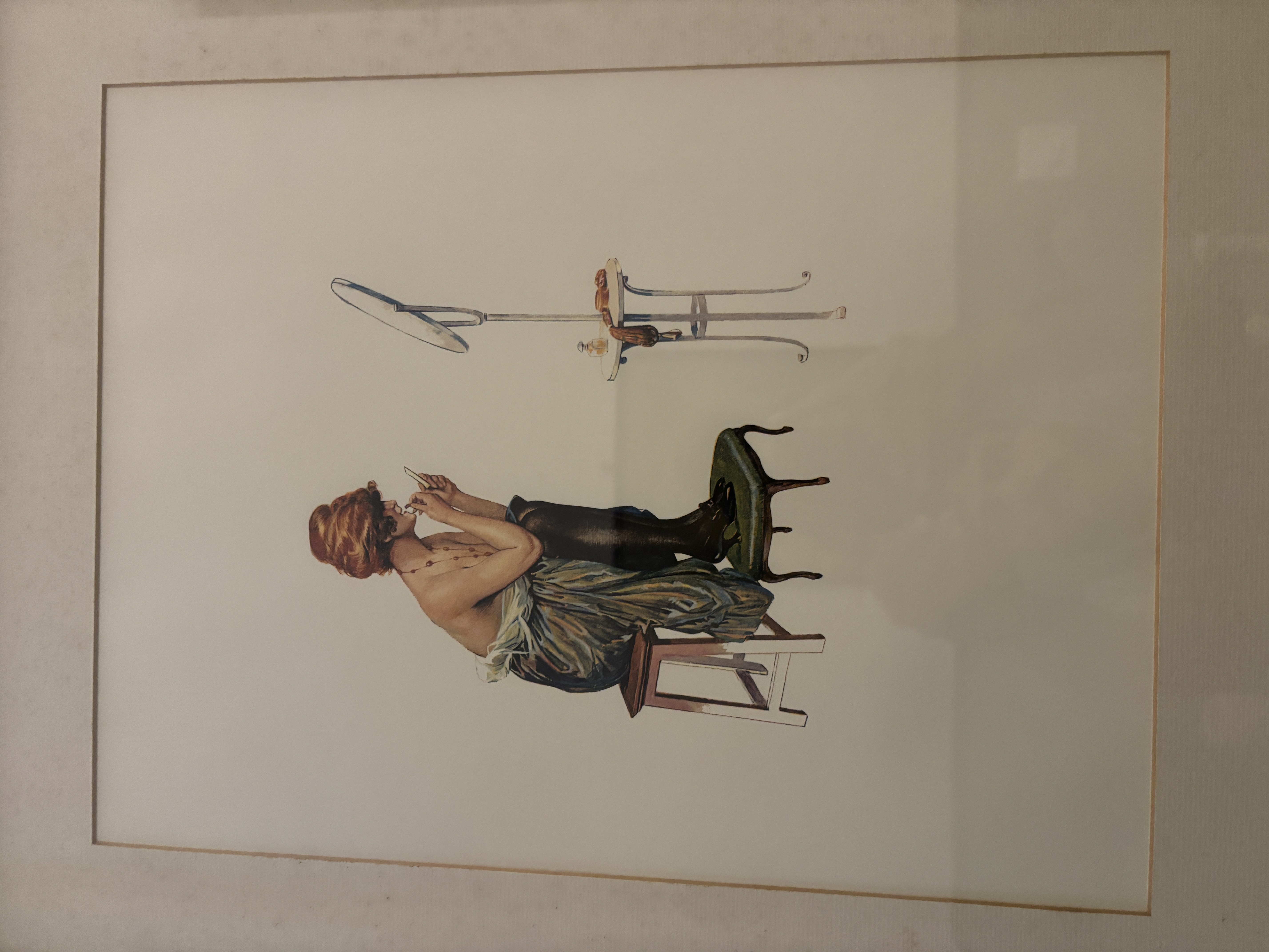 Painting in the room depicting Danish personas