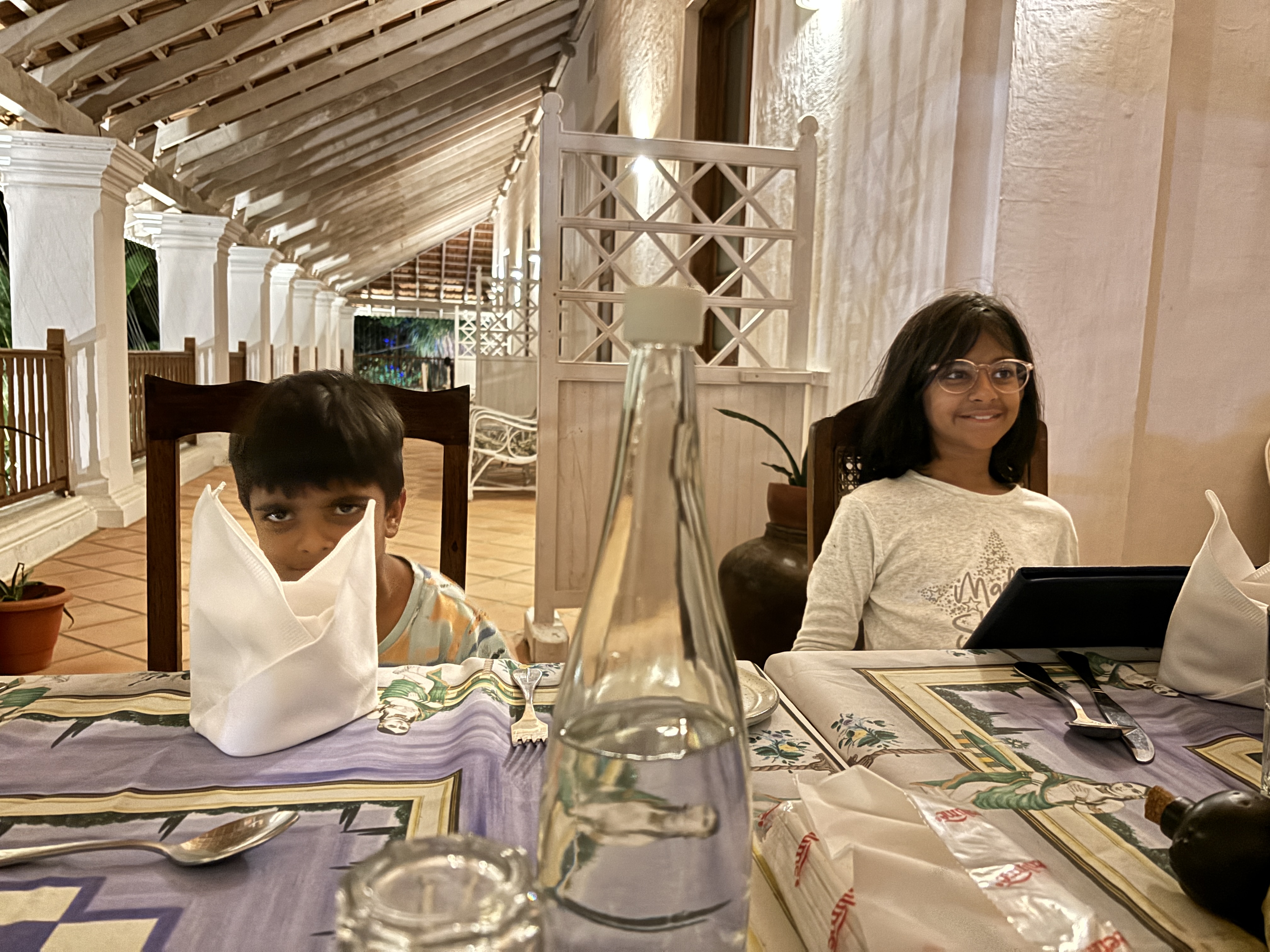 An open veranda in the property where they arranged a private dinner for us to enjoy
