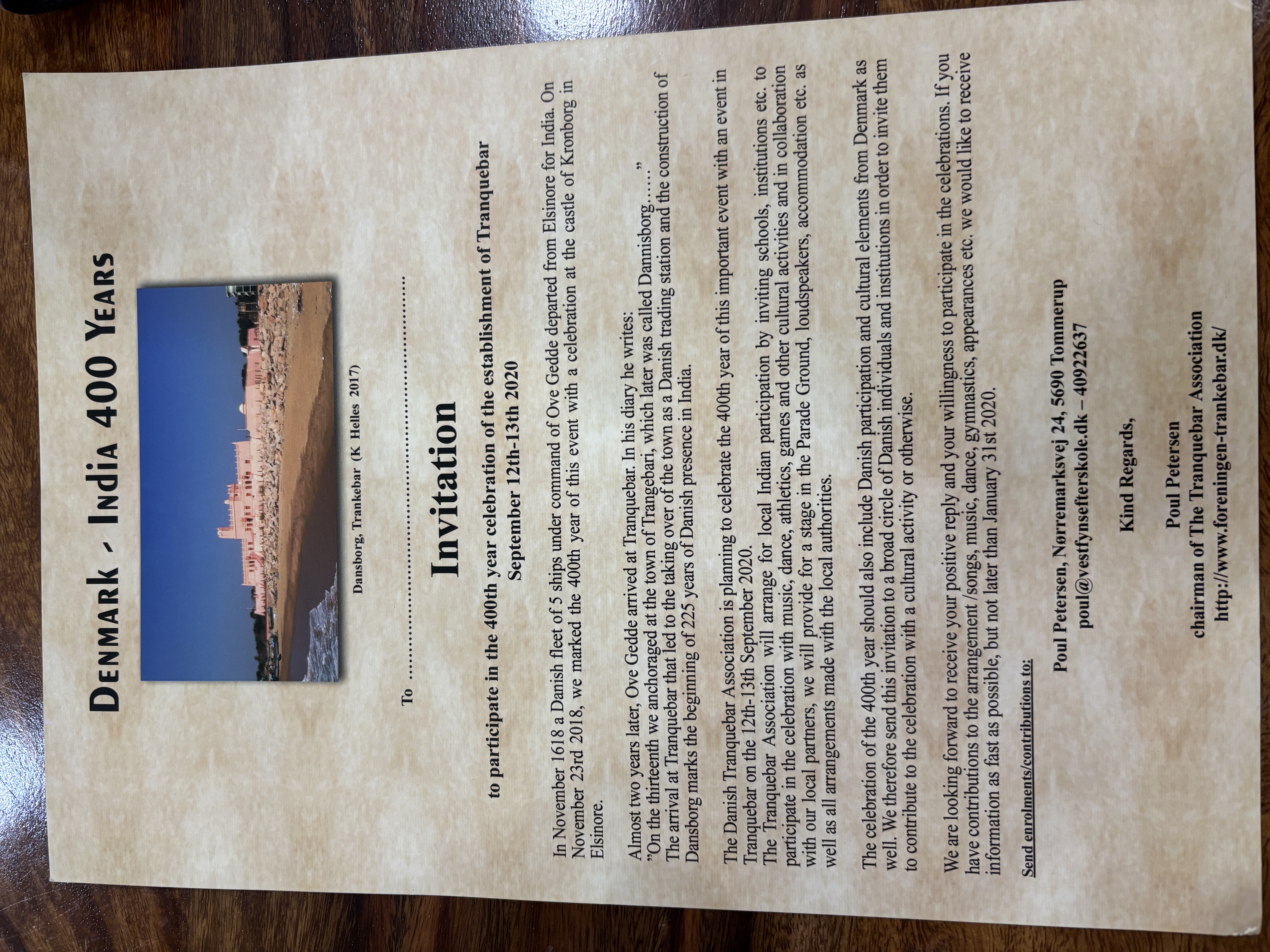 Reviewing the history of Tranquebar on the way back from the leaflet we picked from Museum