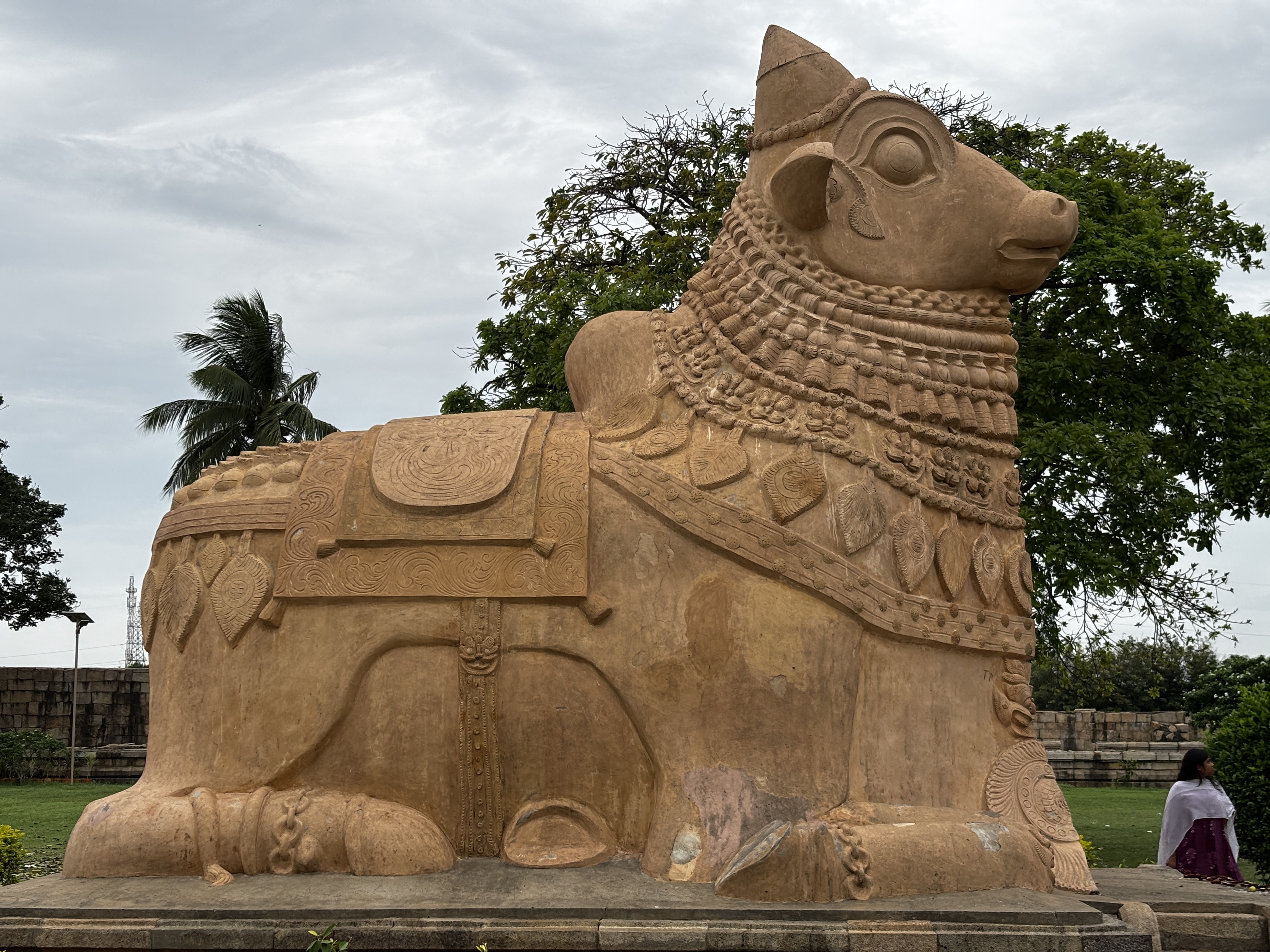 A huge Nandi statue at Brihadisvara temple at Cholagangaikota